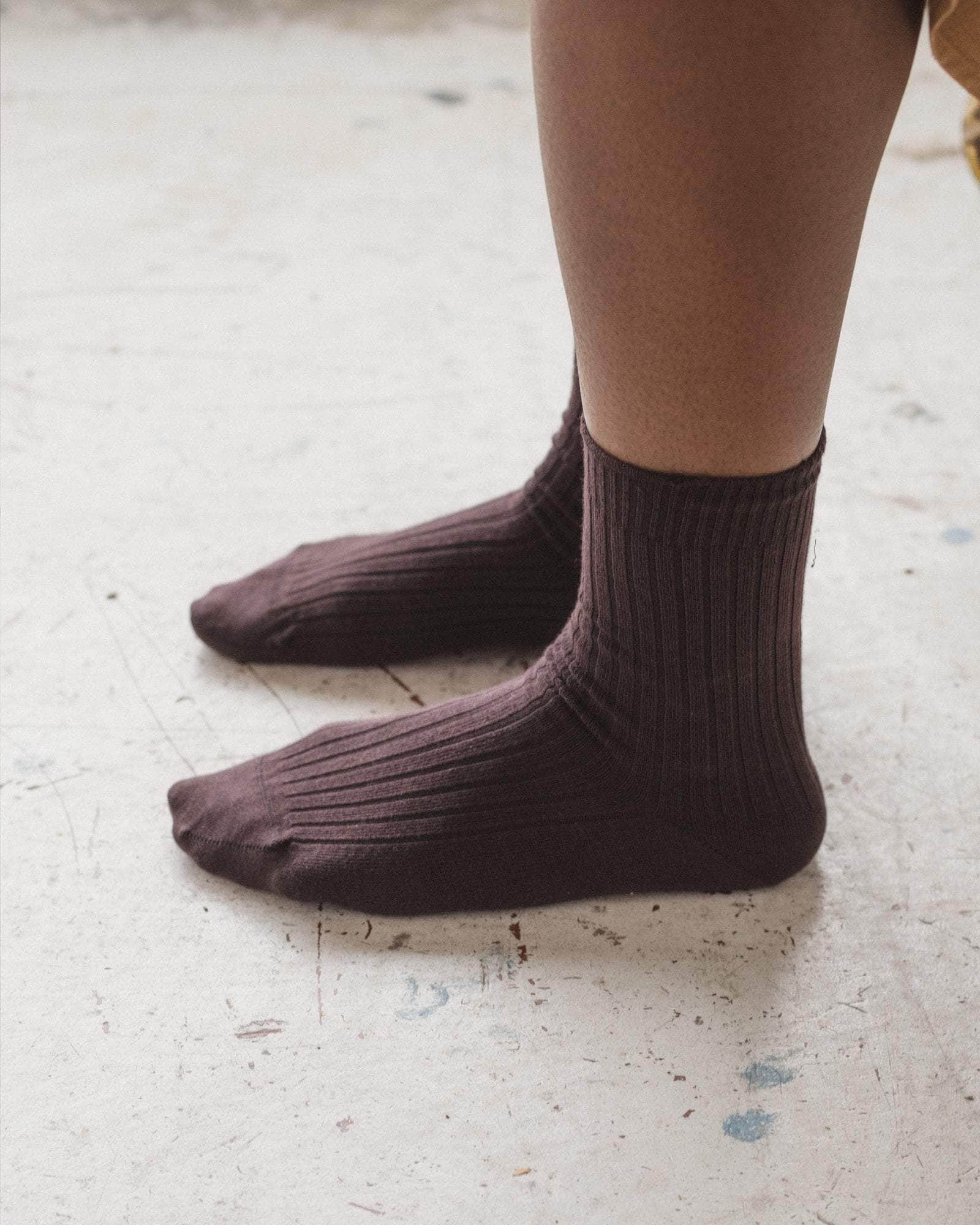 Rib Overankle Socks - Organic Cotton Rib - 4