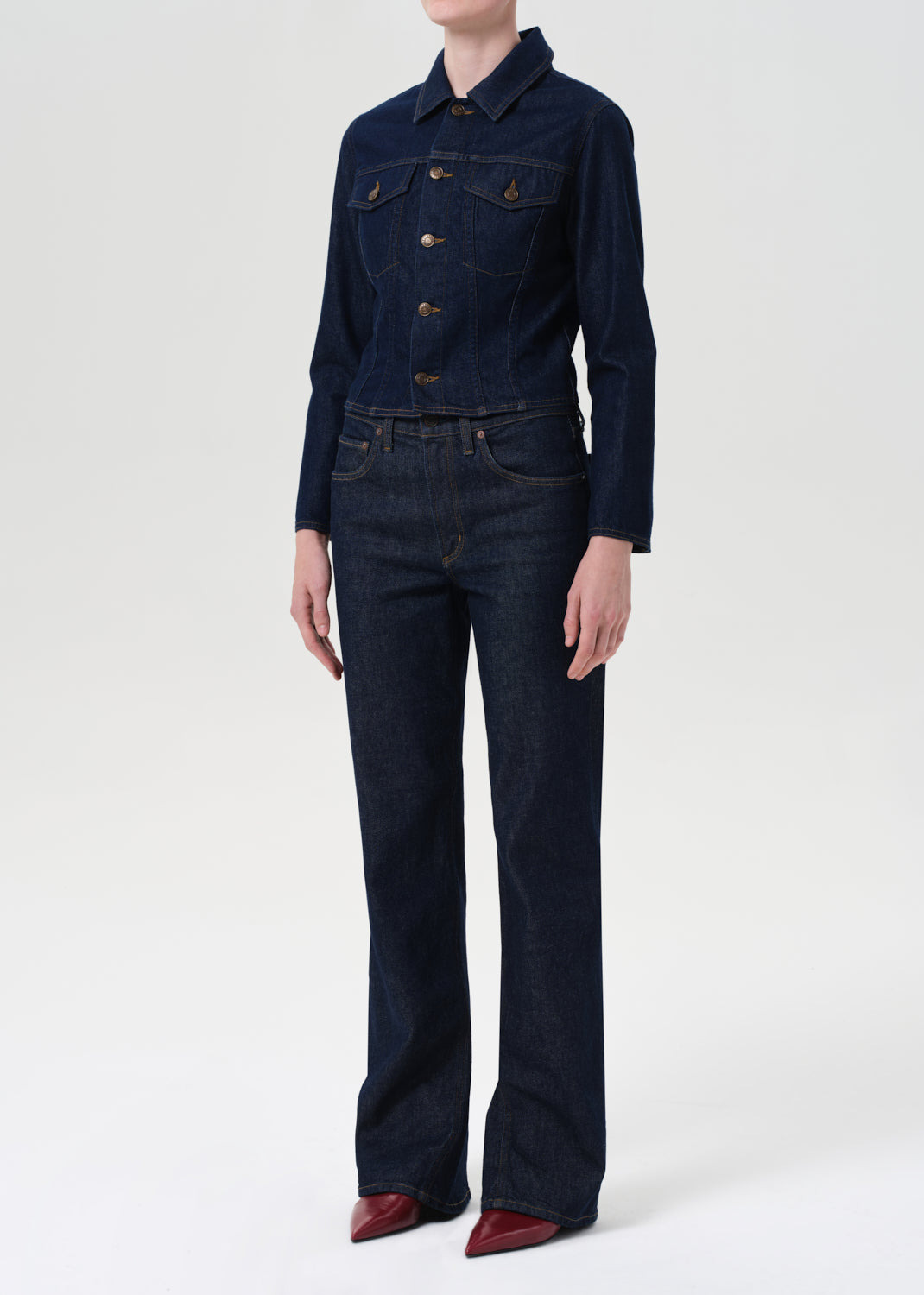 CONTOURED JACKET IN RINSE - 5