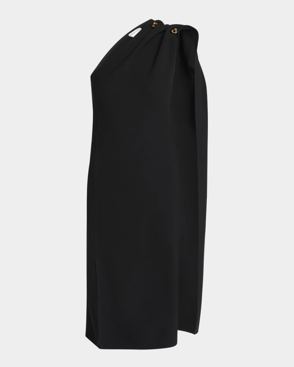 One-Shoulder Drape Slit Dress - 1