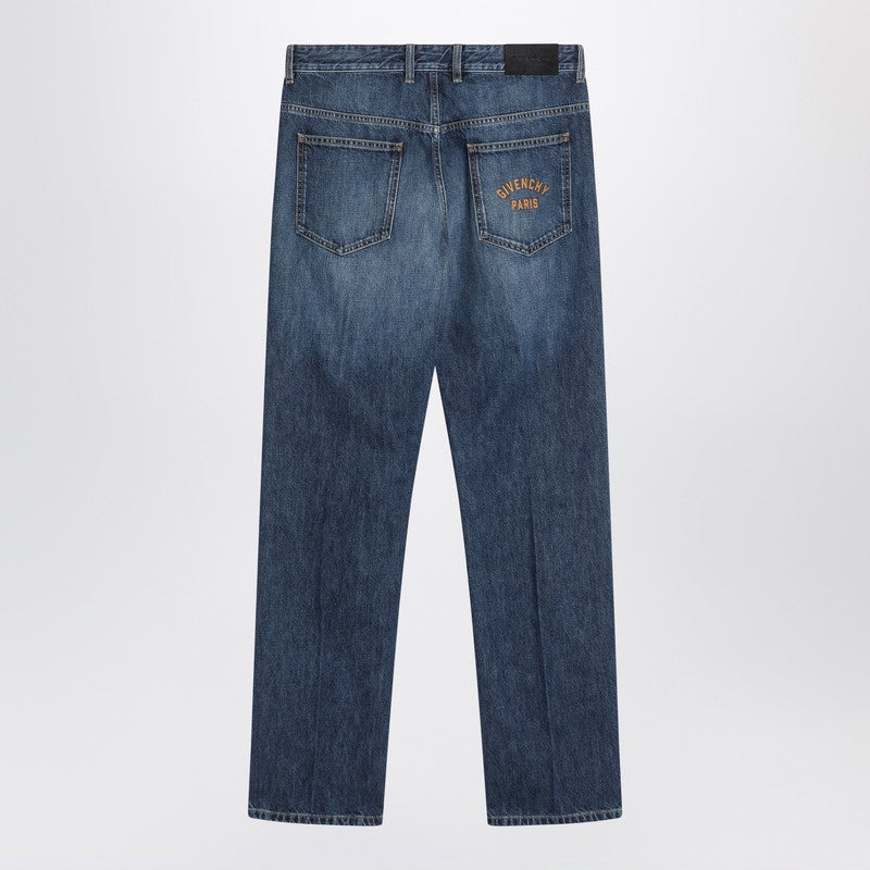 Givenchy Straight Jeans Dark Blue Washed Effect Men - 2