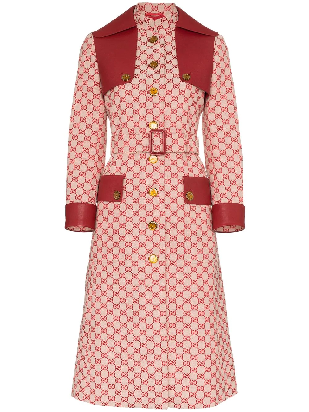 GG print trench coat - 1