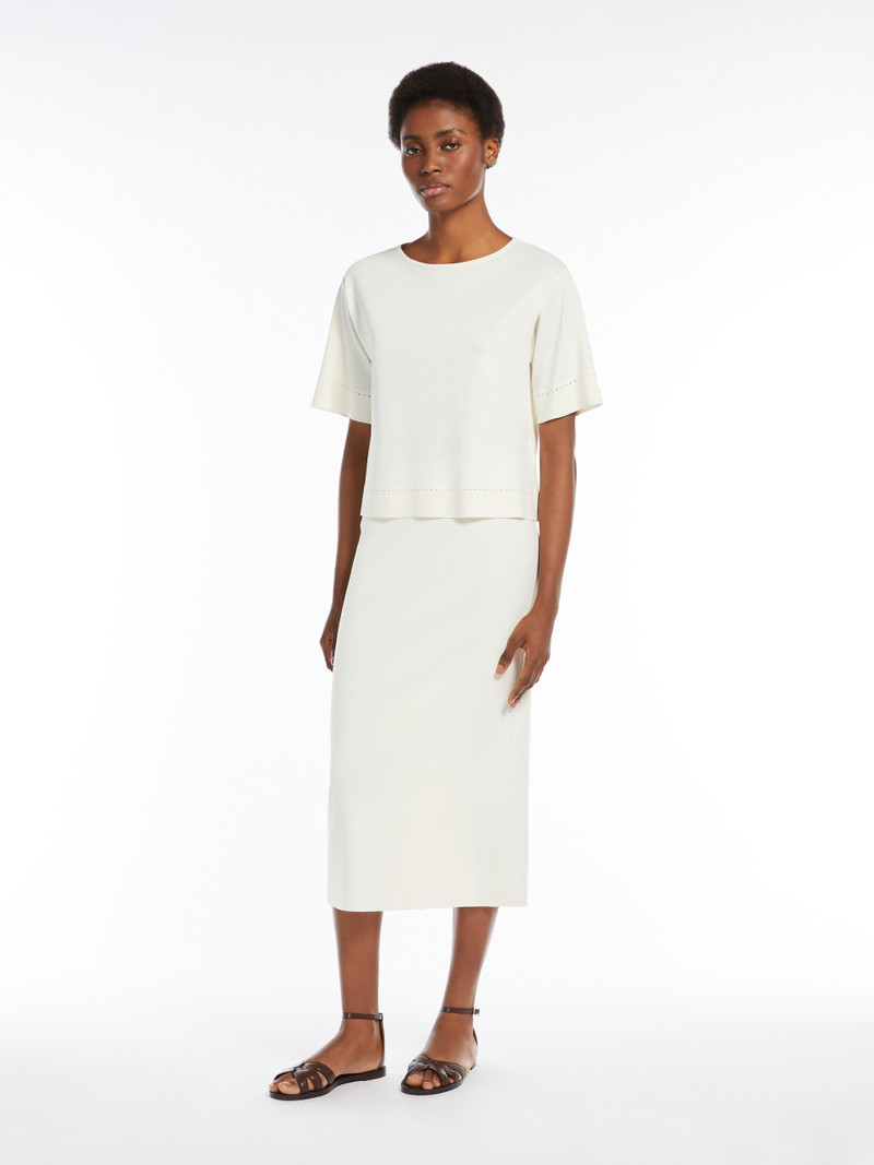 Max Mara LOSANNA Viscose crêpe pencil skirt outlook