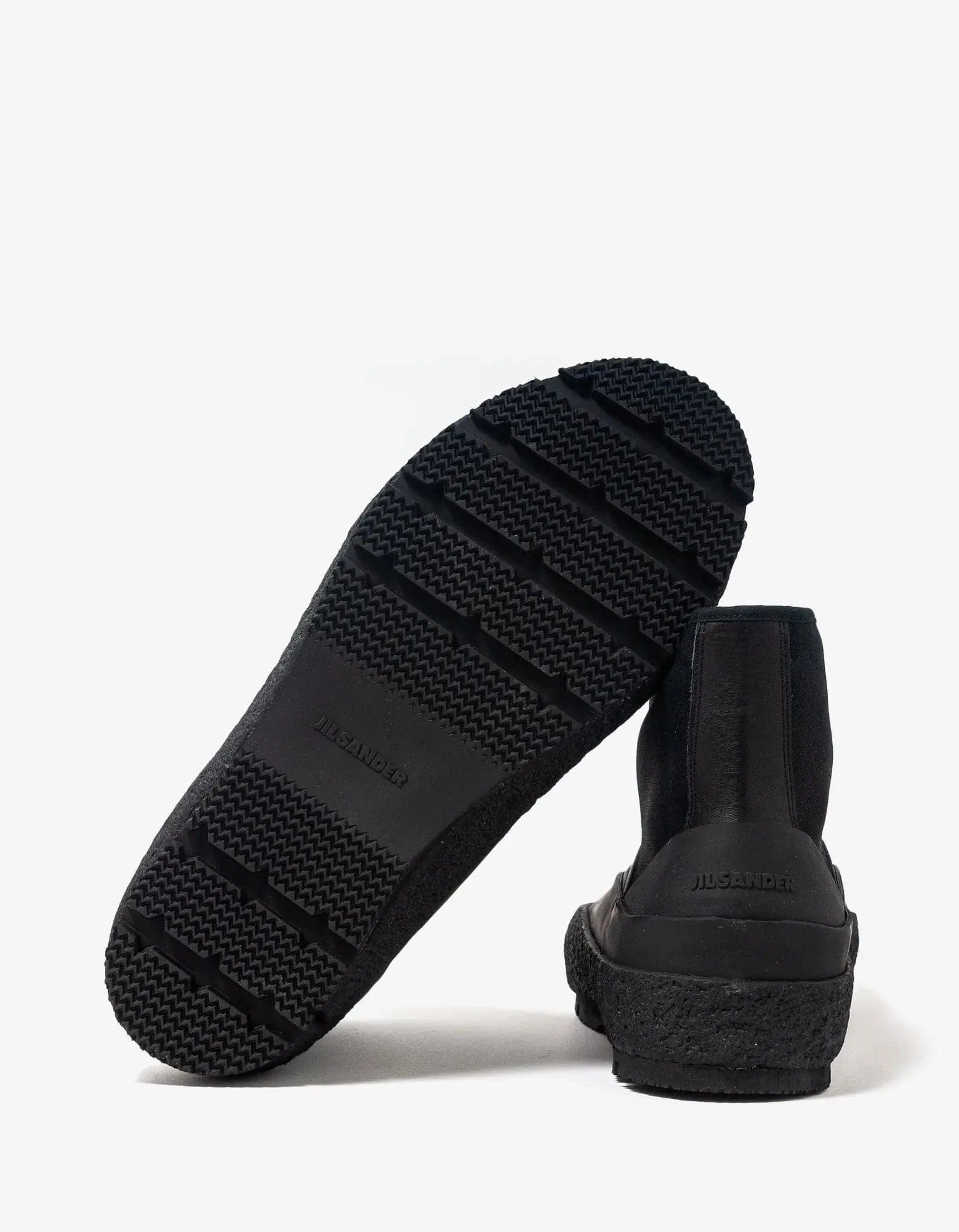 Jil Sander Black High Top Trainers - 3