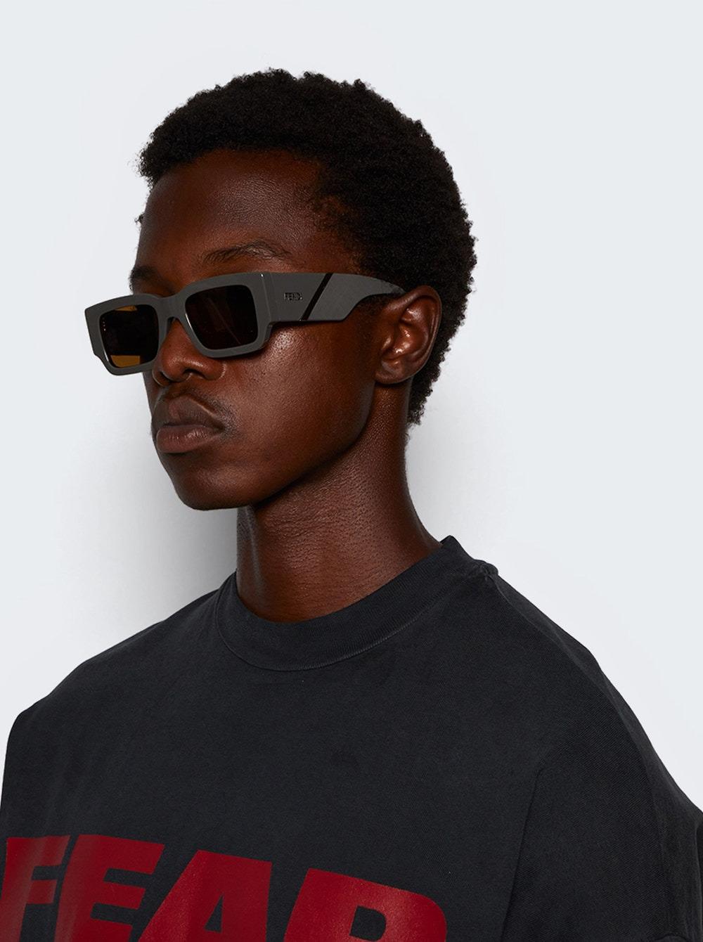 Diagonal Sunglasses Grey And Brown - 3