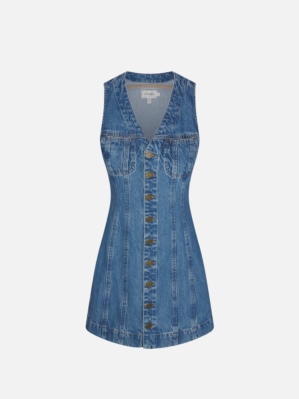 Sleeveless Trucker Pocket Dress in Delaware - 1