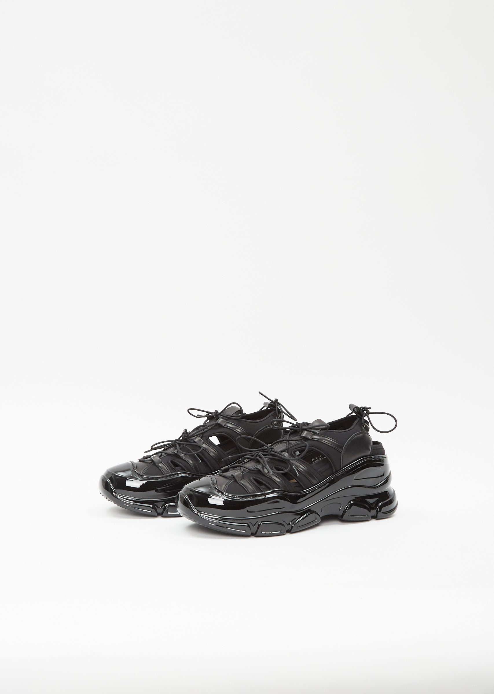 Simone Rocha Black Classic Tracker Trainer Sneakers