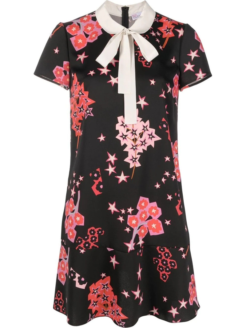star-print pussy-bow dress 1