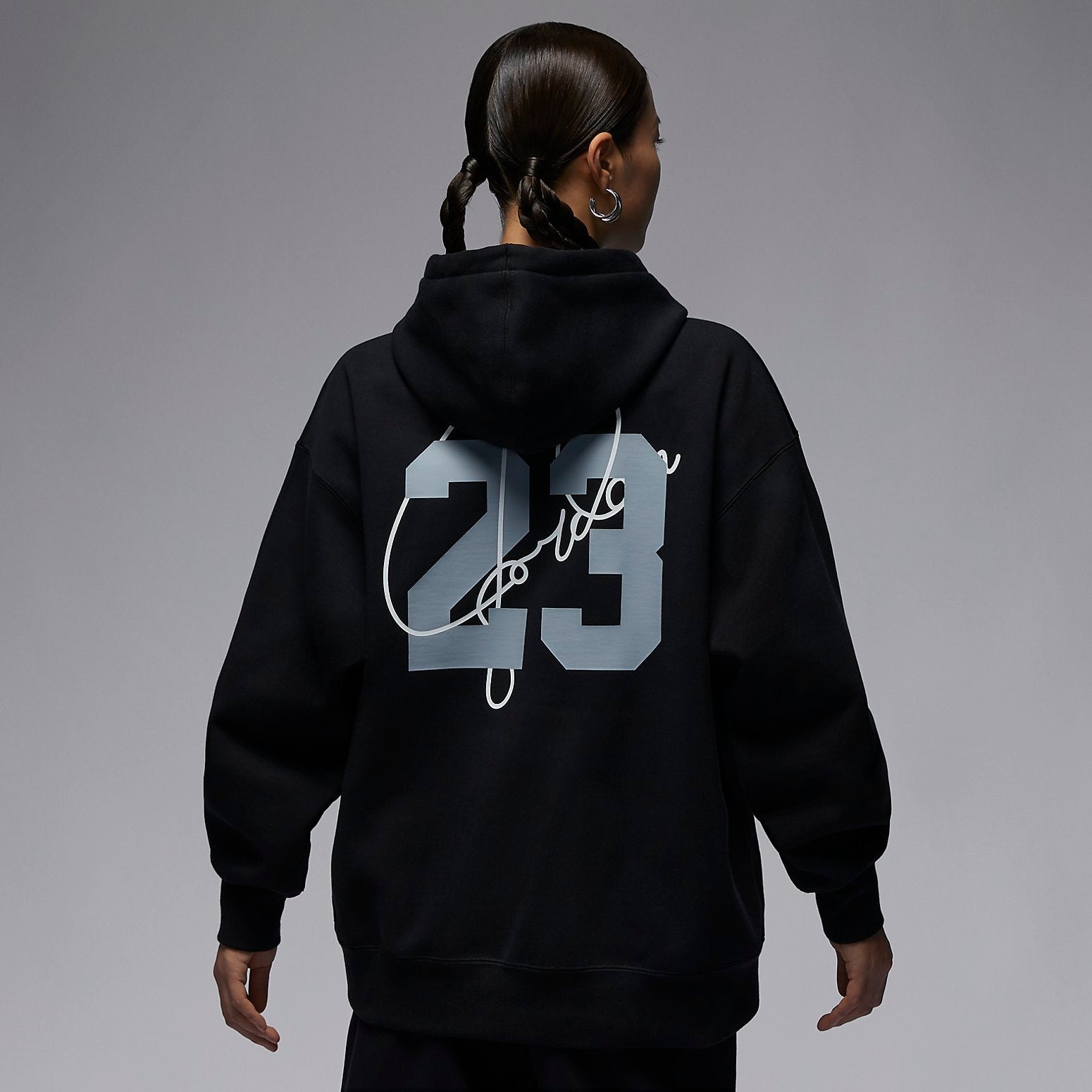(WMNS) Air Jordan AJGirl Hoodie 'Black' FZ4334-010 - 3
