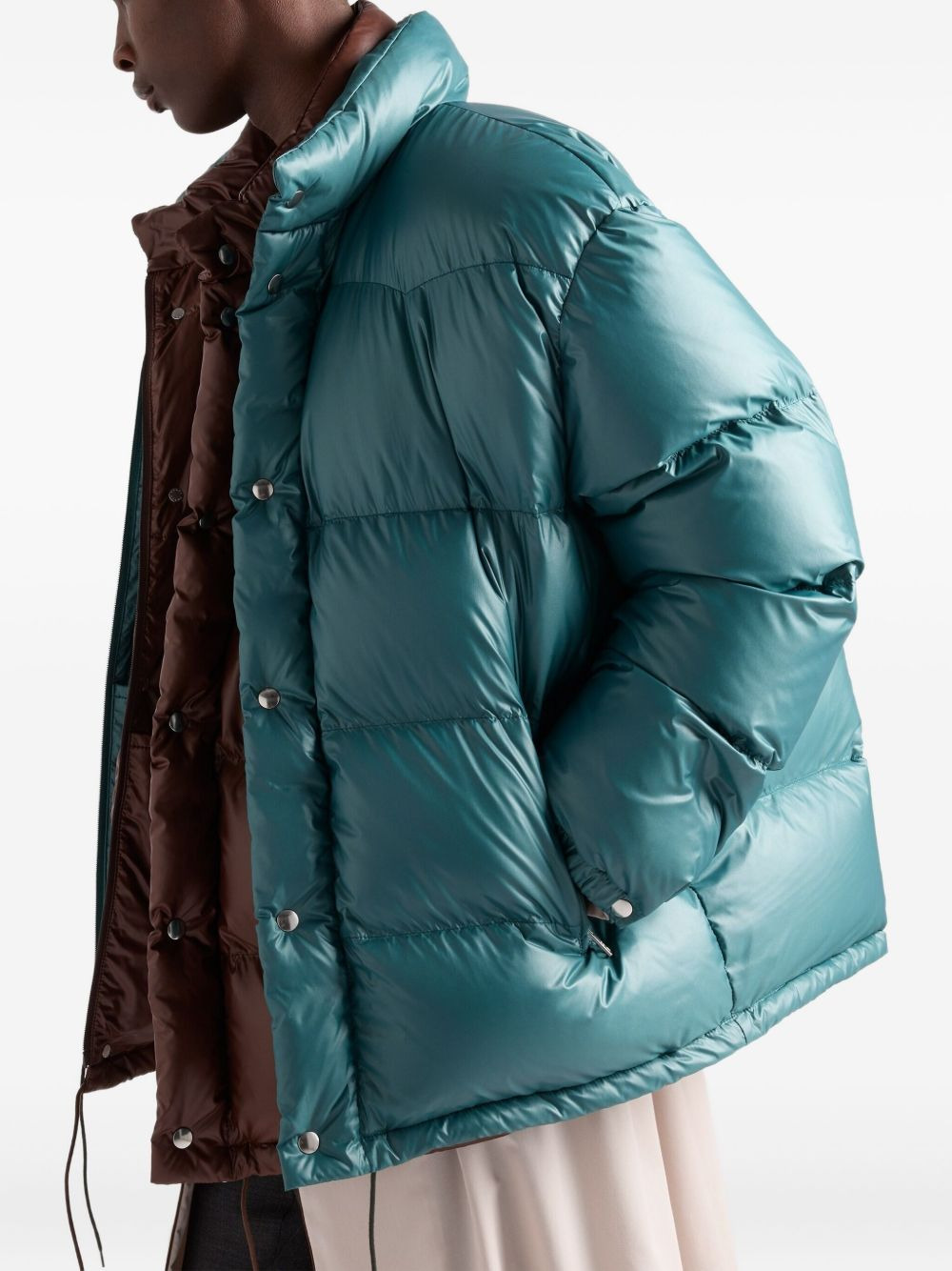 triangle-logo padded jacket - 3
