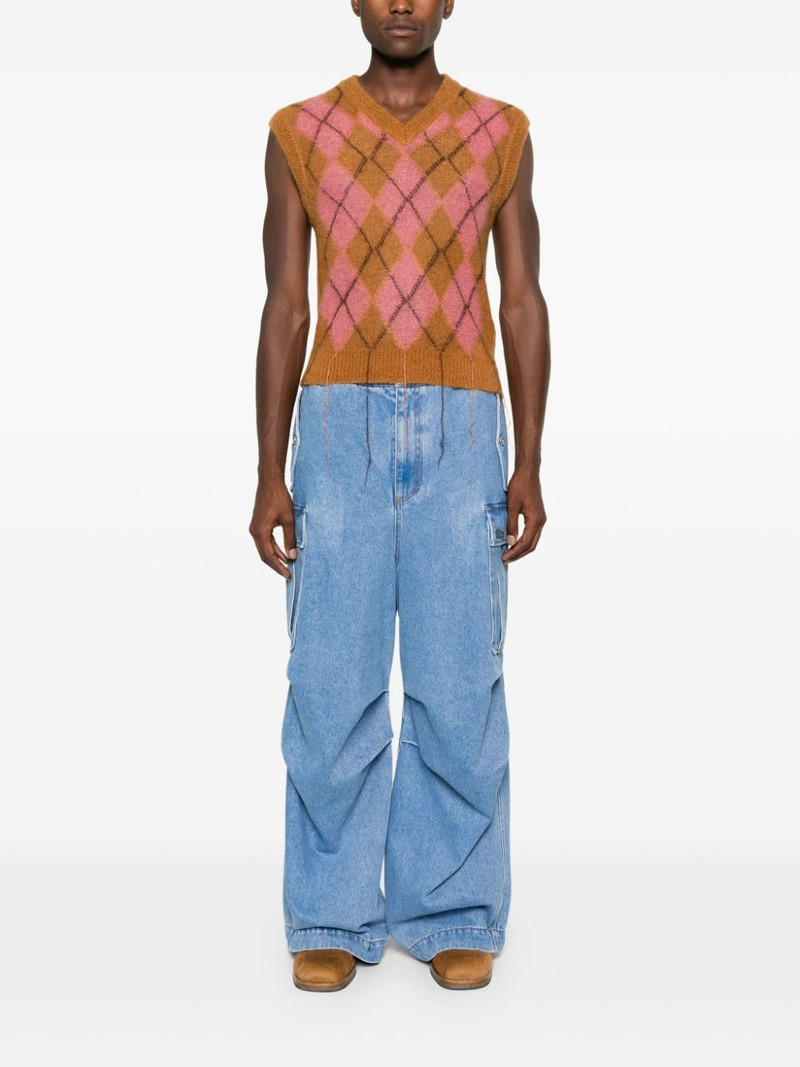 Marni logo-embroidered cargo jeans outlook