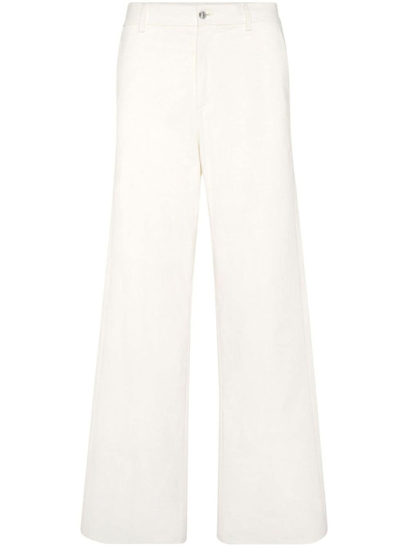 wide-leg velvet trousers 1