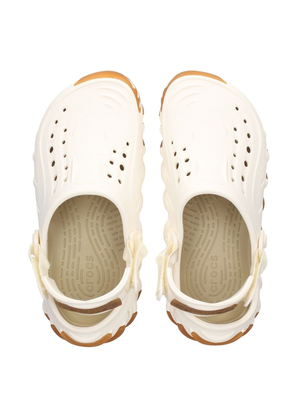 perforated backstrap clog sandals - 3