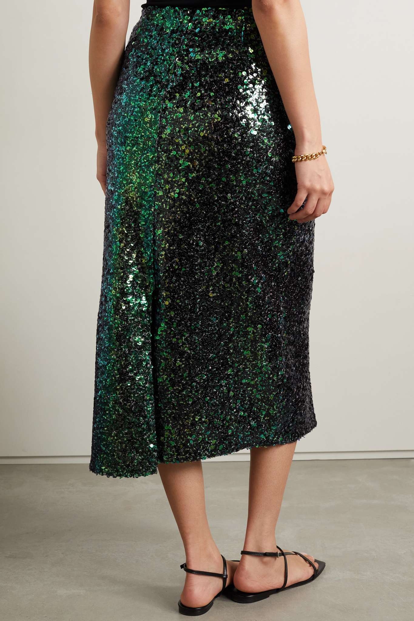 Sequined tulle midi skirt - 3