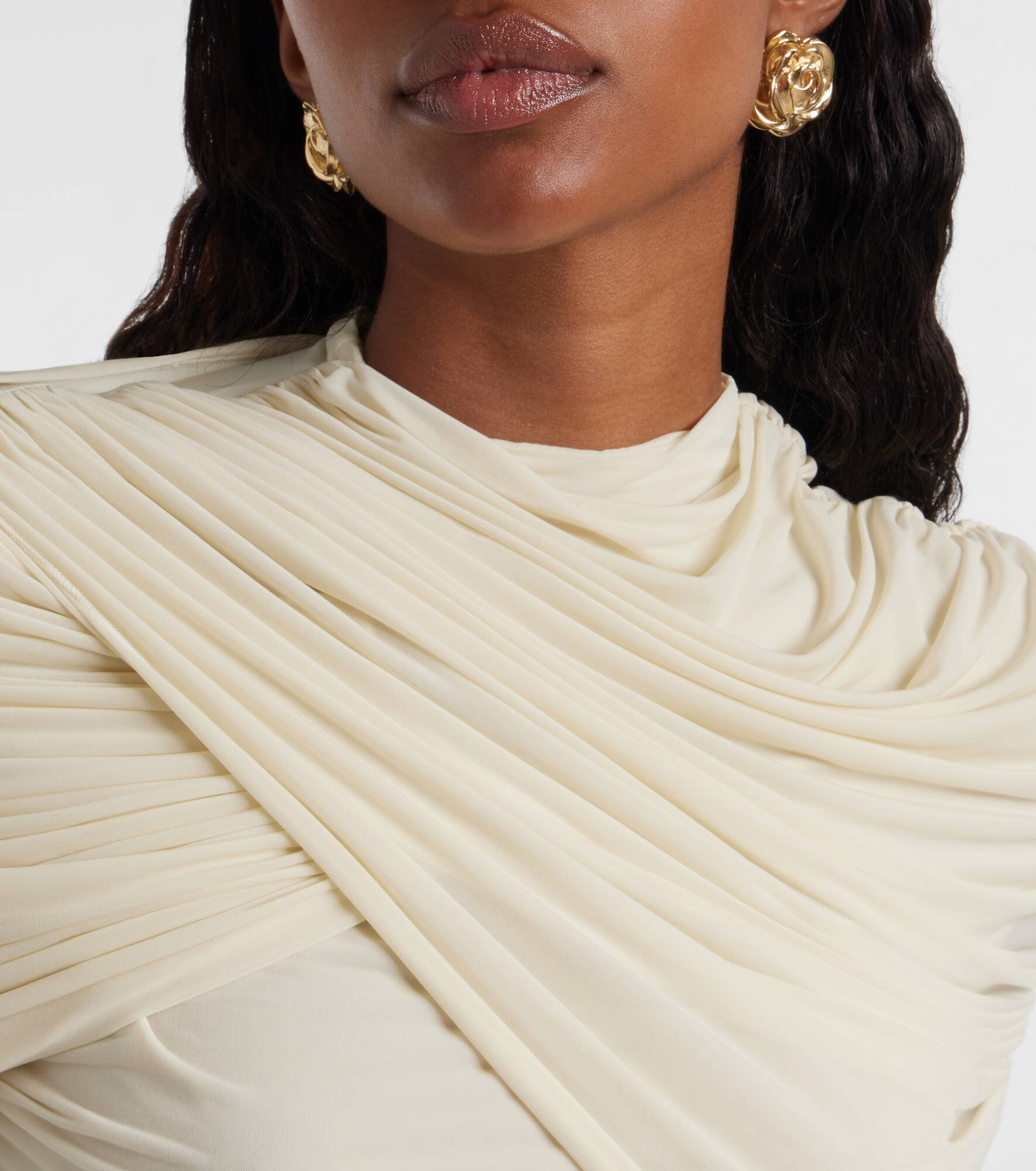 Rose gold-plated earrings - 6