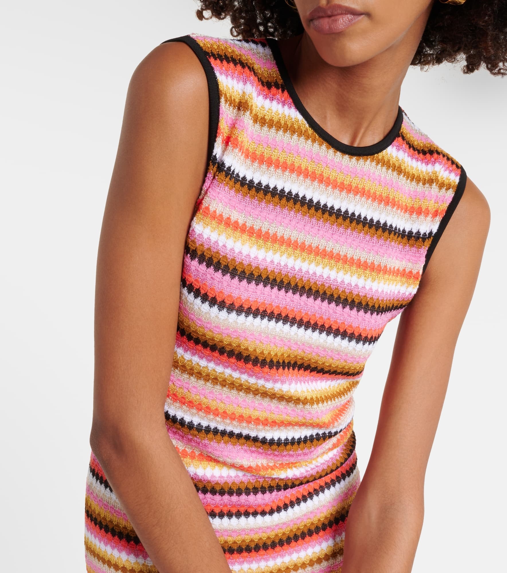 Cotton-blend midi dress - 4