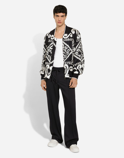 Dolce & Gabbana Marina-print silk bomber jacket outlook