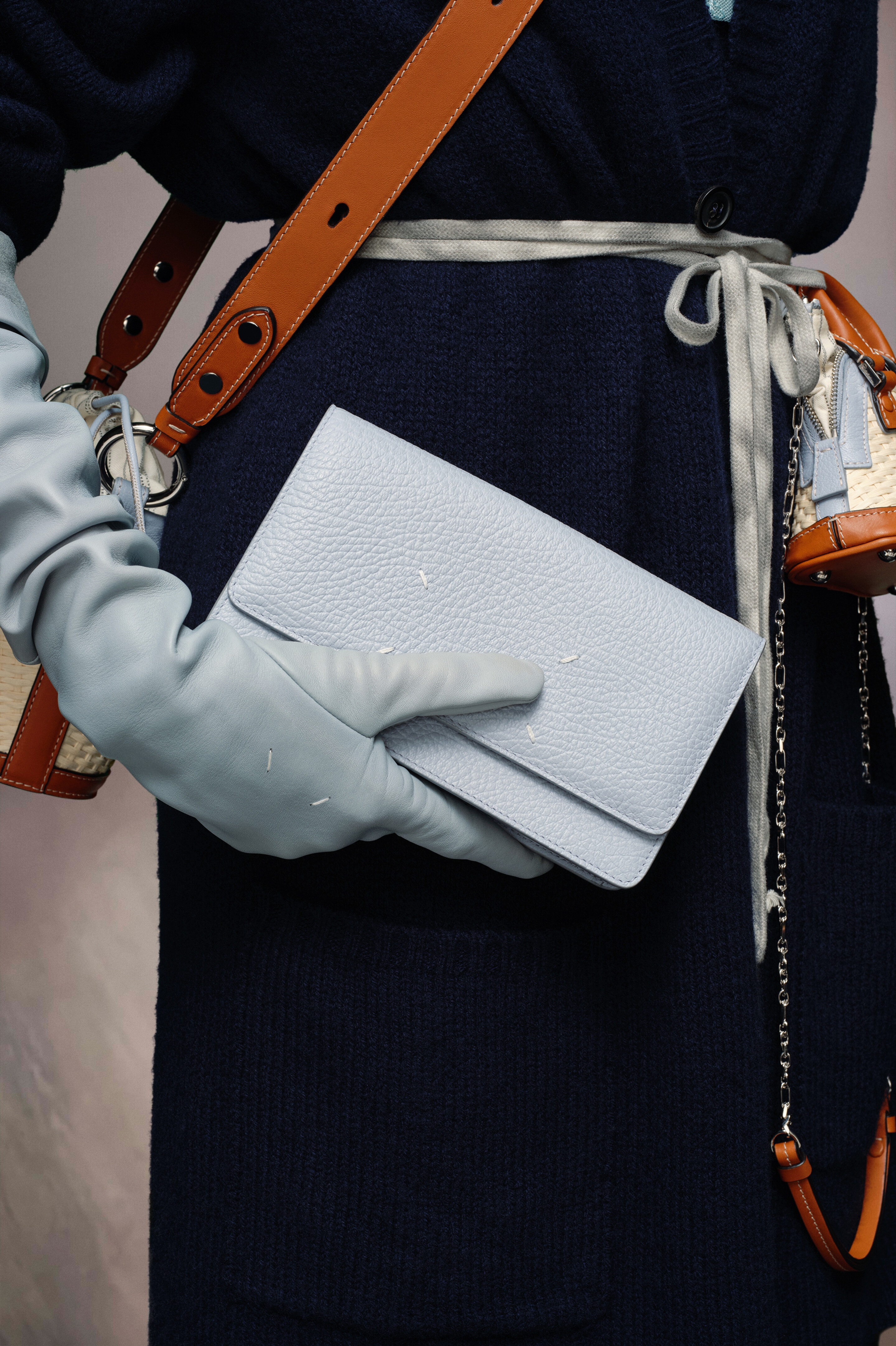 Four stitches chain wallet - 5