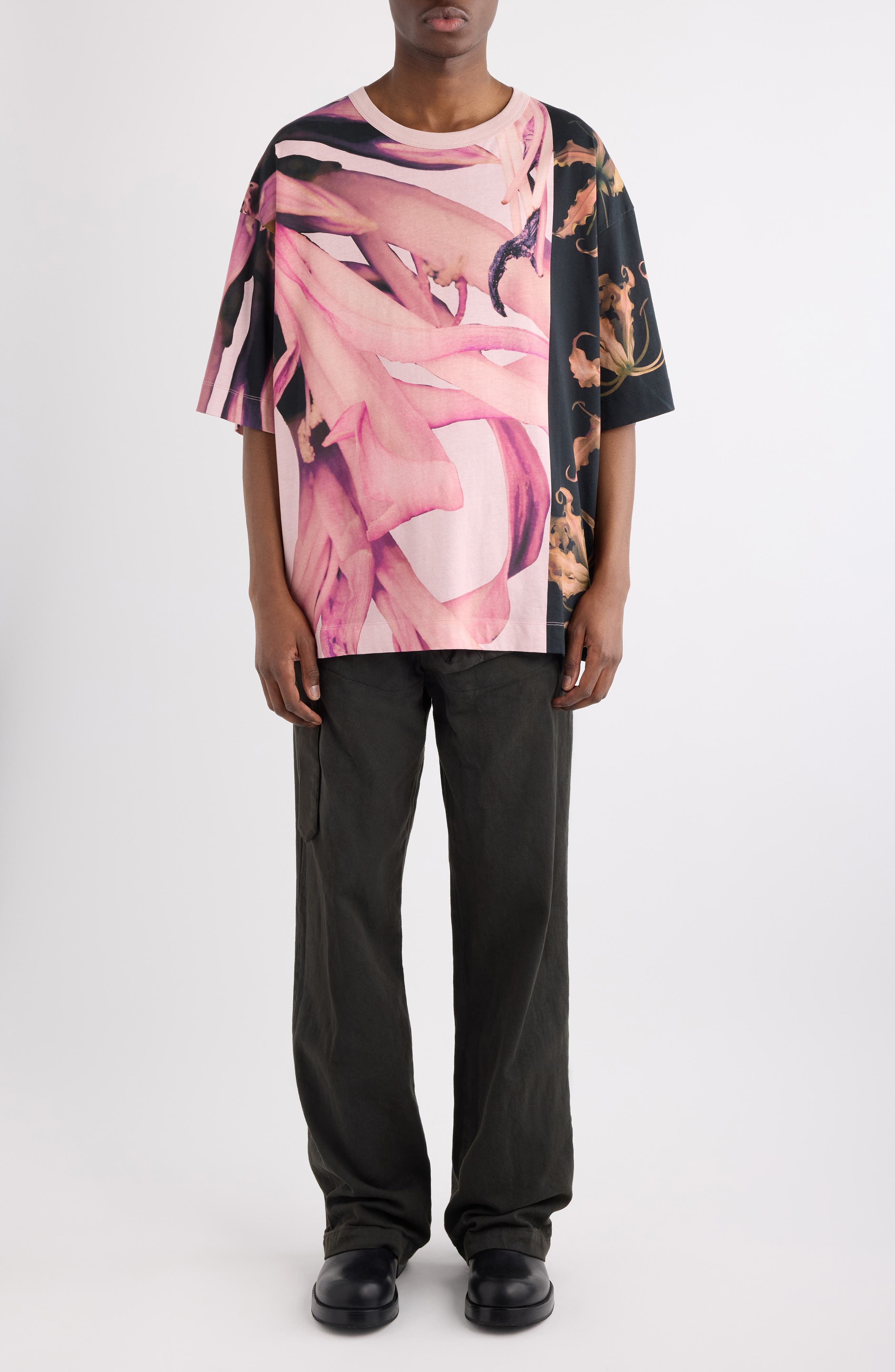 Dries Van Noten Hein Floral T-Shirt in Pale Pink at Nordstrom - 2
