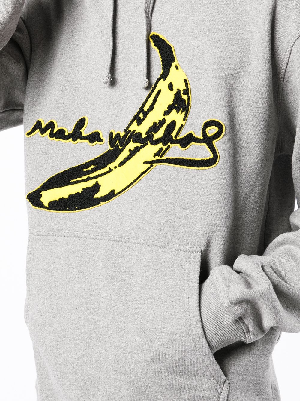 logo-patch cotton hoodie - 5