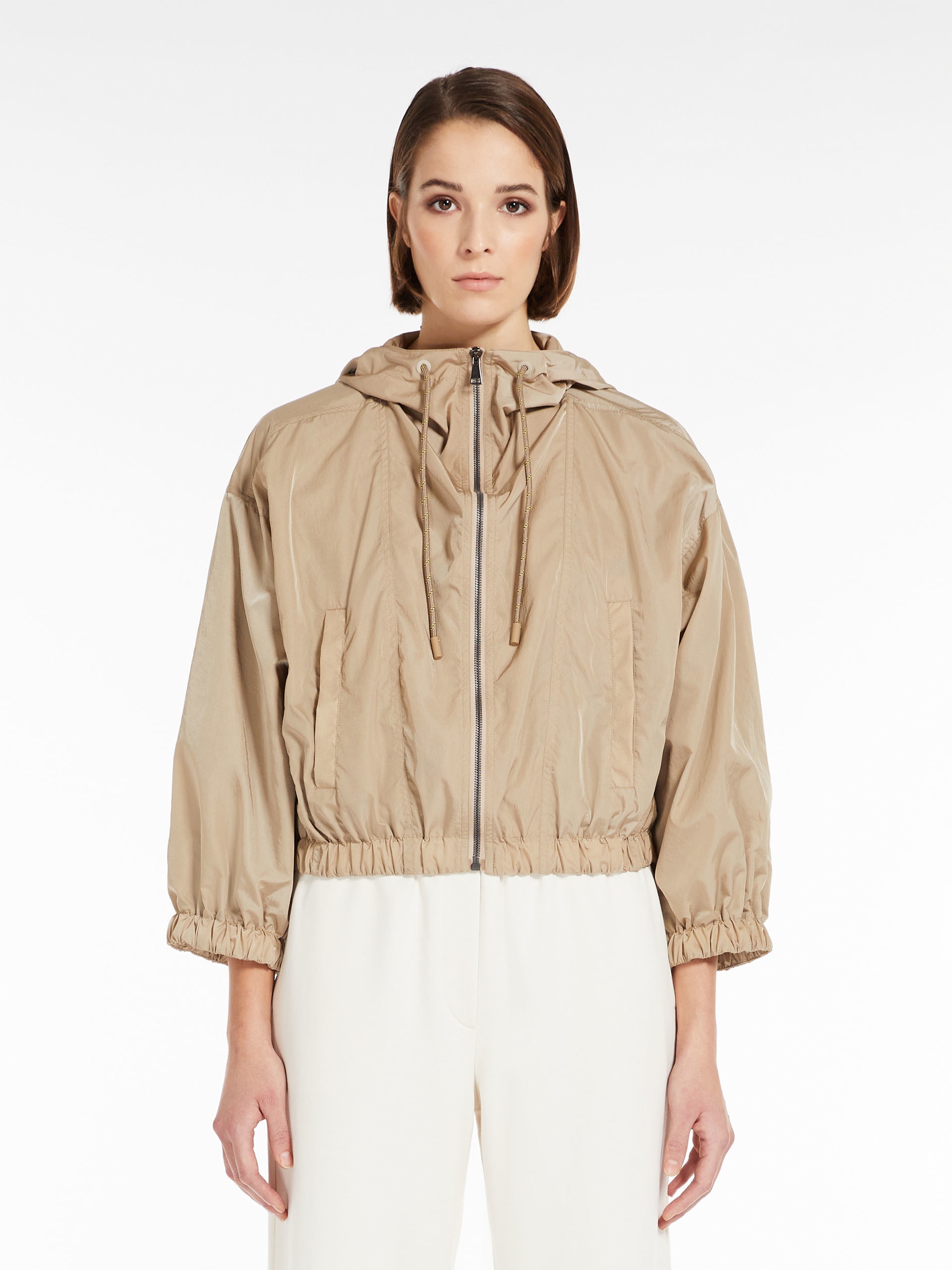 Max Mara Hooded taffeta jacket | REVERSIBLE