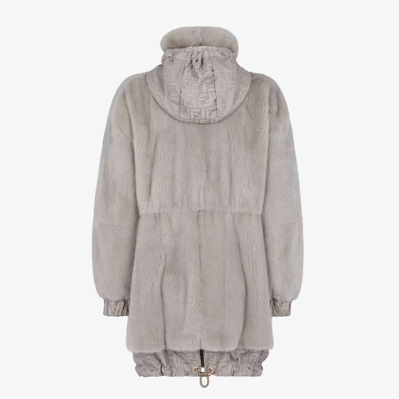 Dove gray mink and FF nylon parka 2