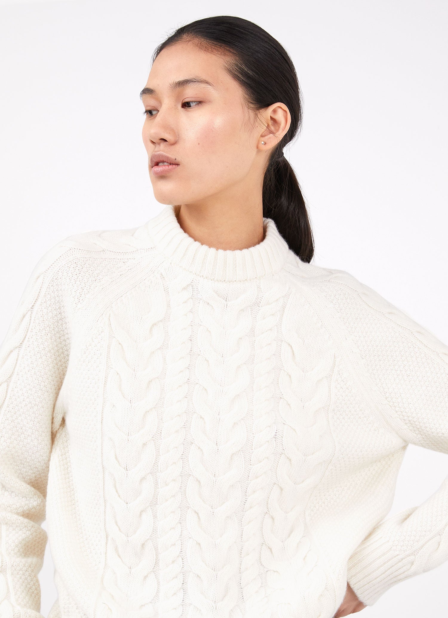 Cable Crew Neck Jumper - 1