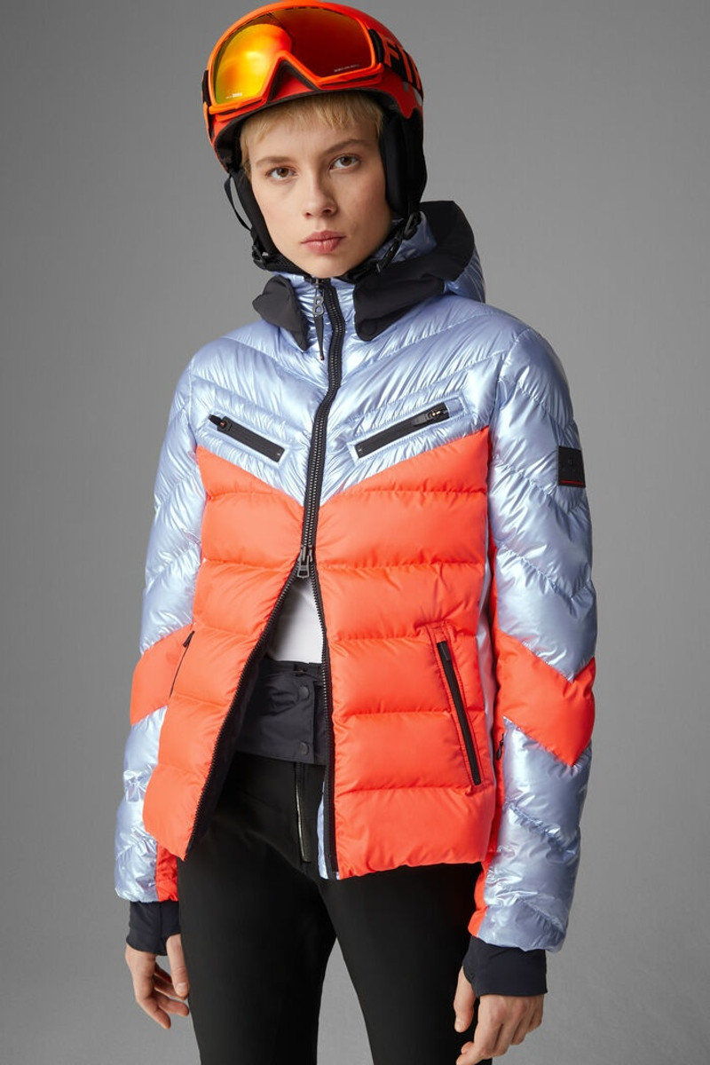 Farina Ski jacket in Ice blue/Orange 7