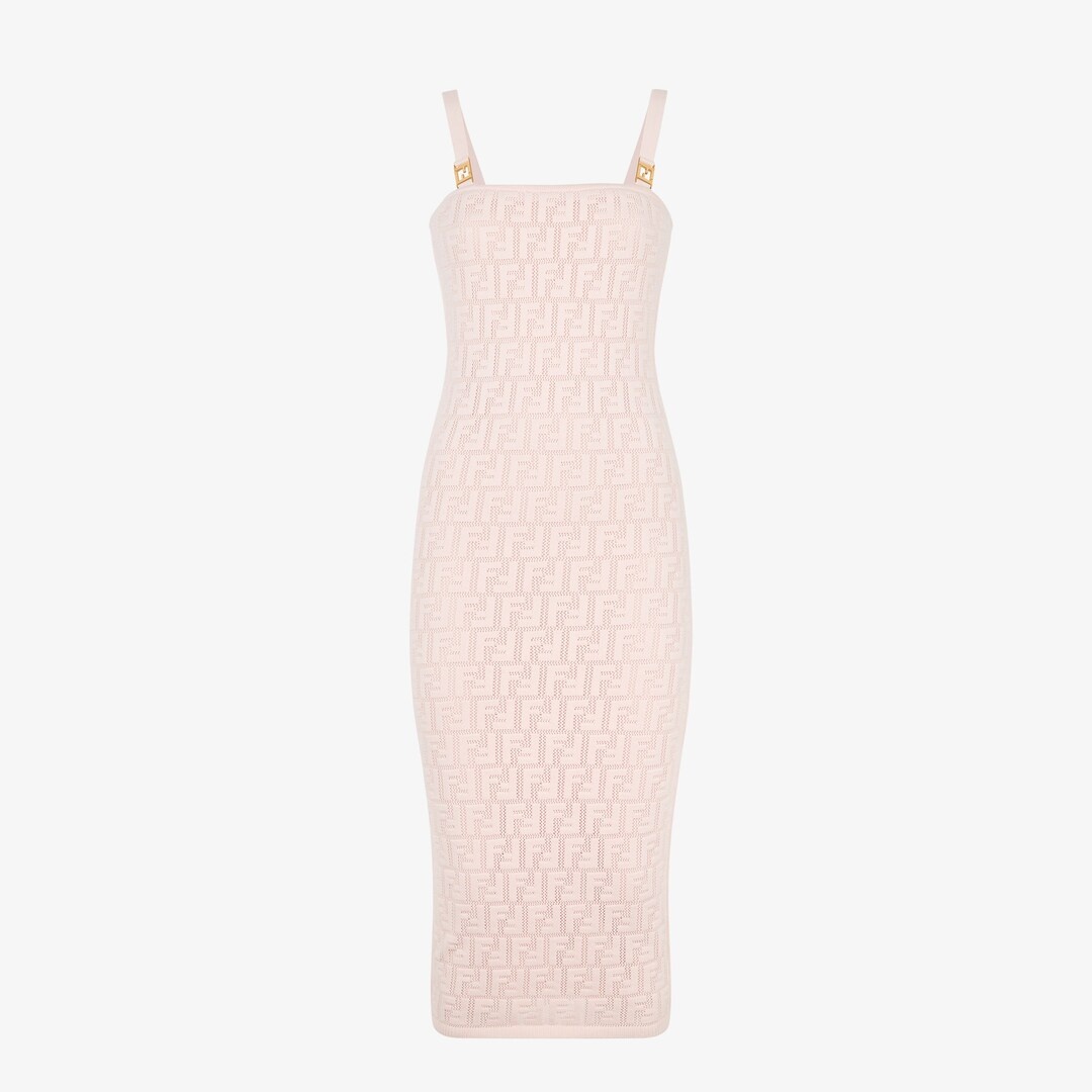 Pink viscose dress - 1