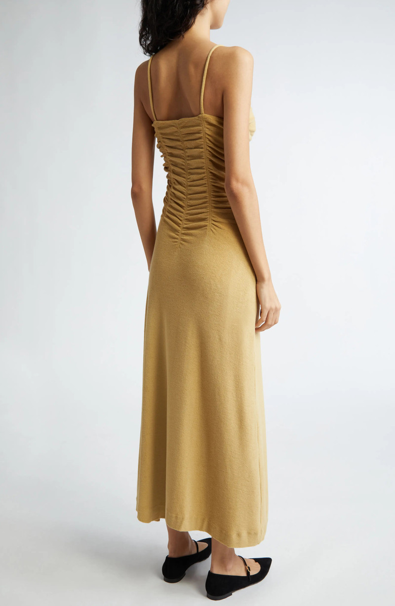 BITE Studios Marea Ruche Velvet Midi Dress outlook