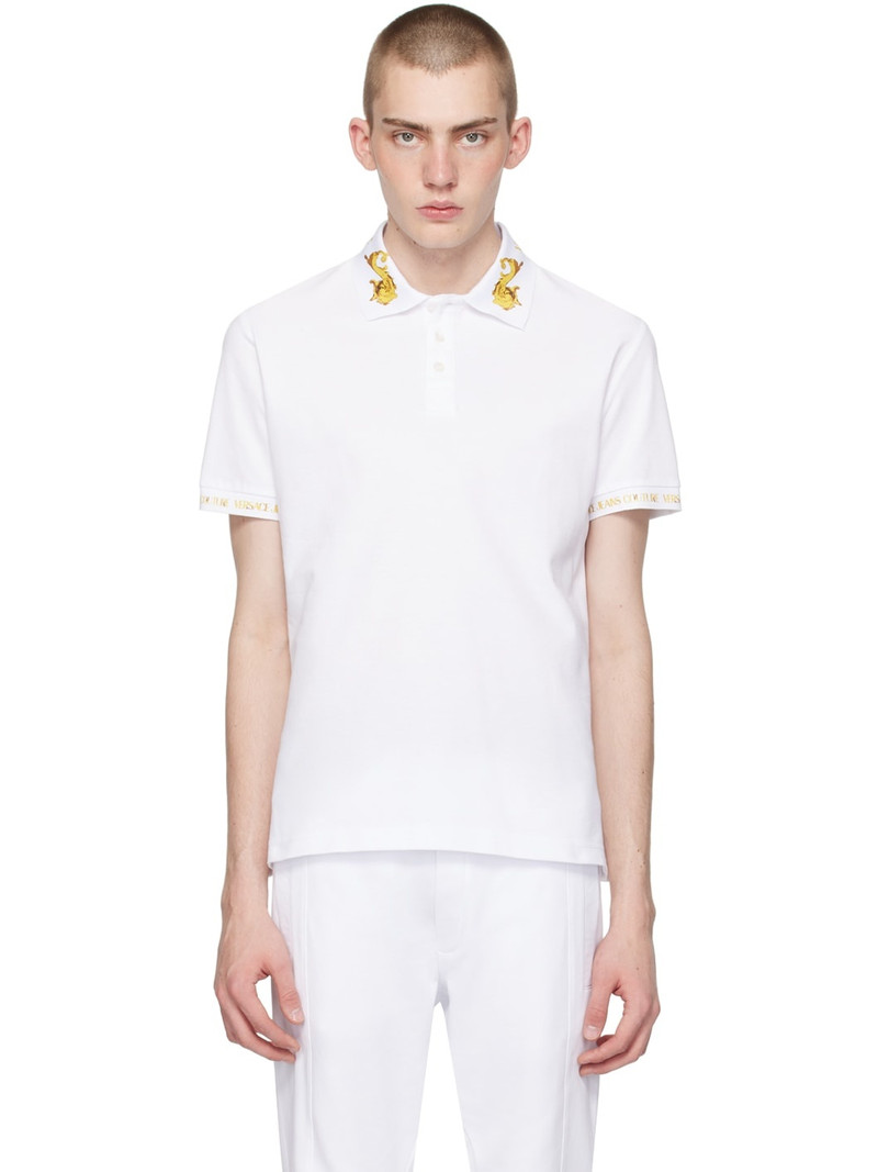 White Print Polo - 1