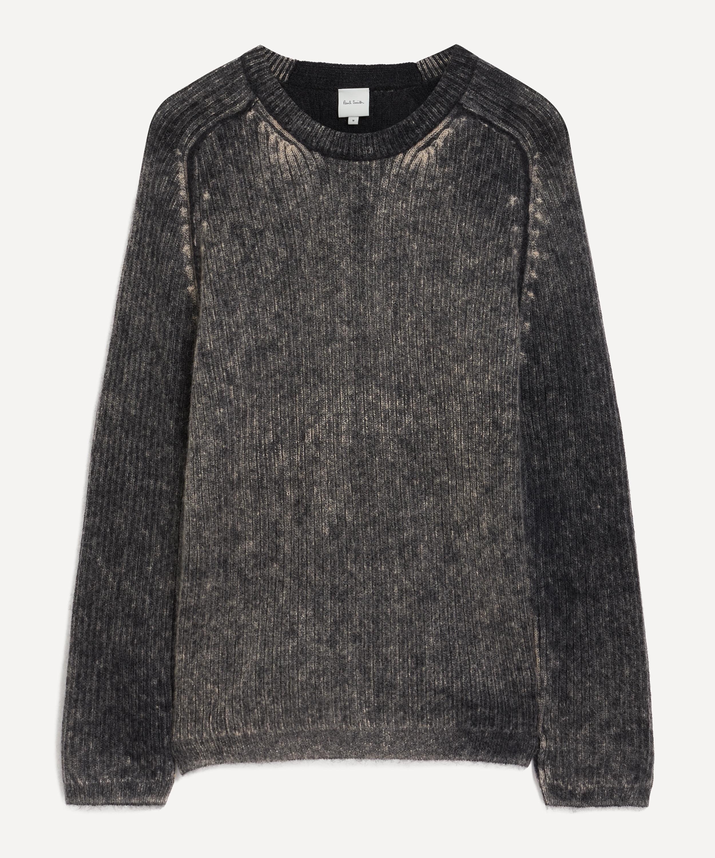 Charcoal Acid-Wash Wool-Mohair Jumper - 1