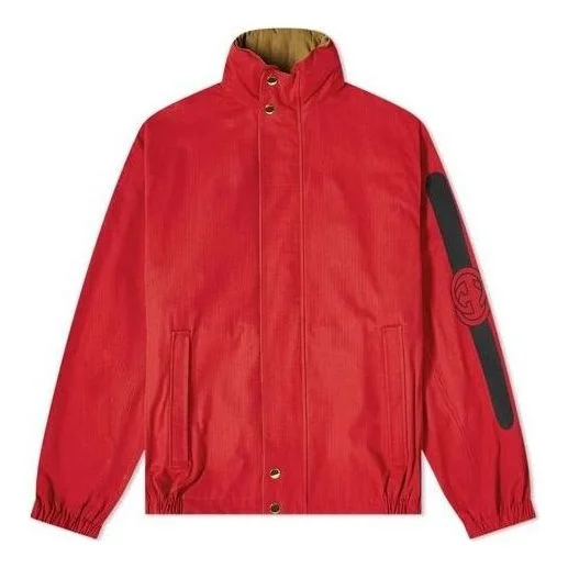 Gucci Reversible Logo Arm Hooded Jacket 'Red' 618902-ZAEOM-6082 - 1
