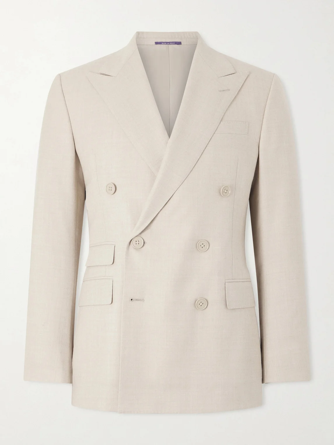 Double-Breasted Wool-Flannel Blazer - 1