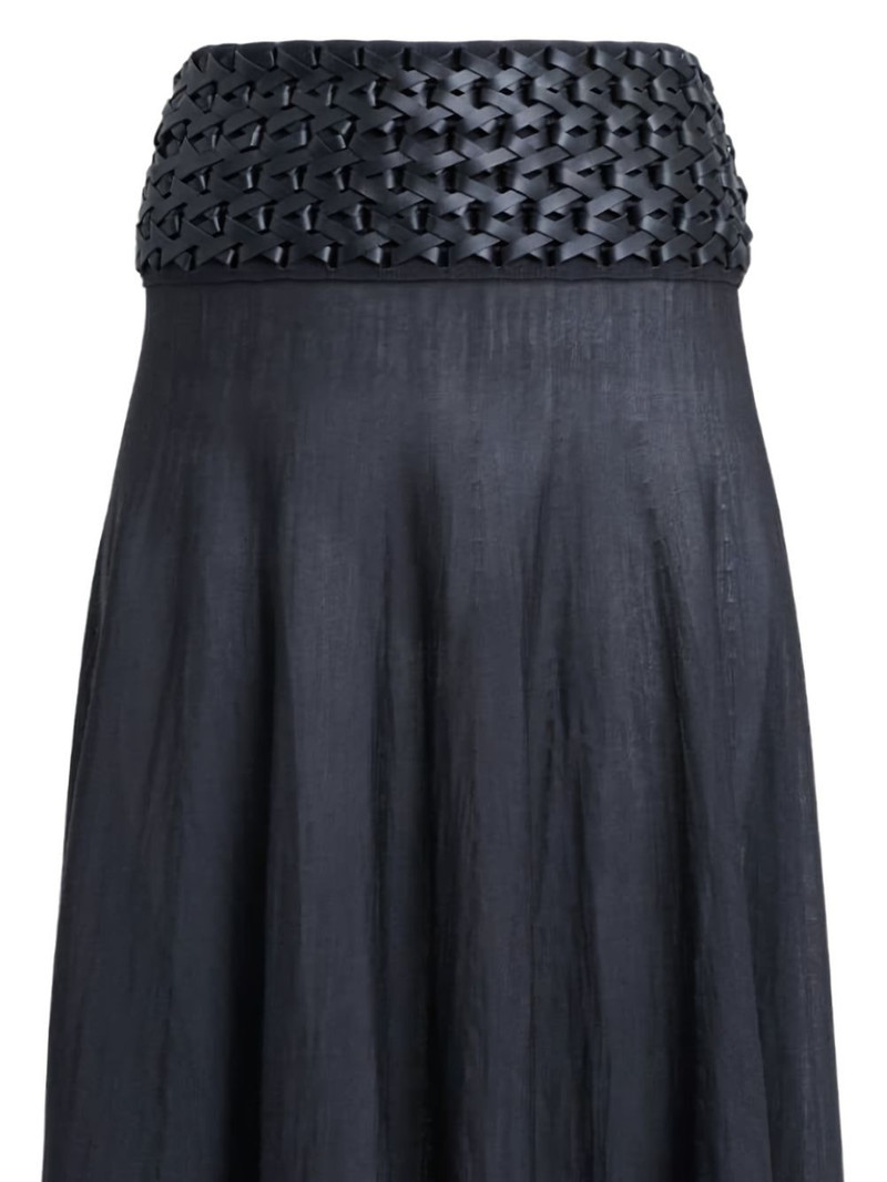 Alaïa woven-waistband skirt outlook