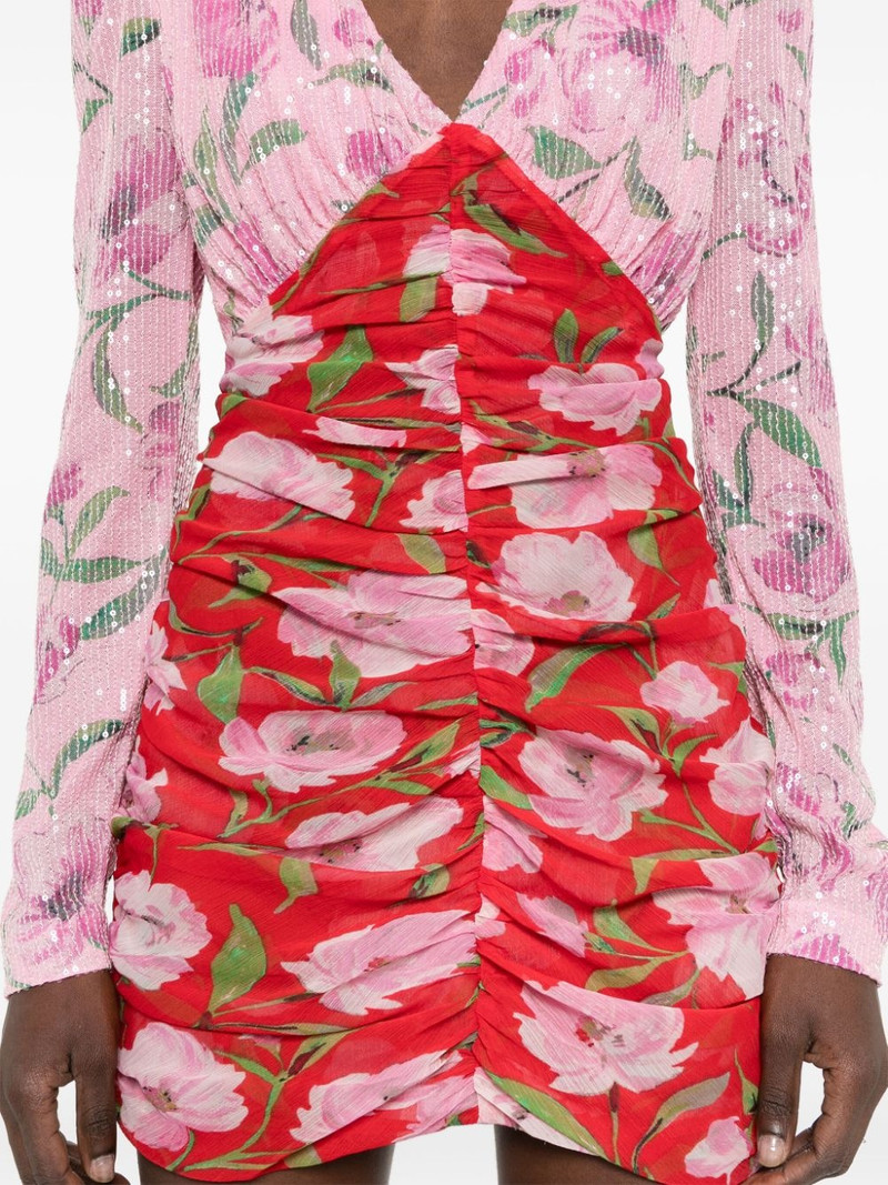 floral-print sequined mini dress 5