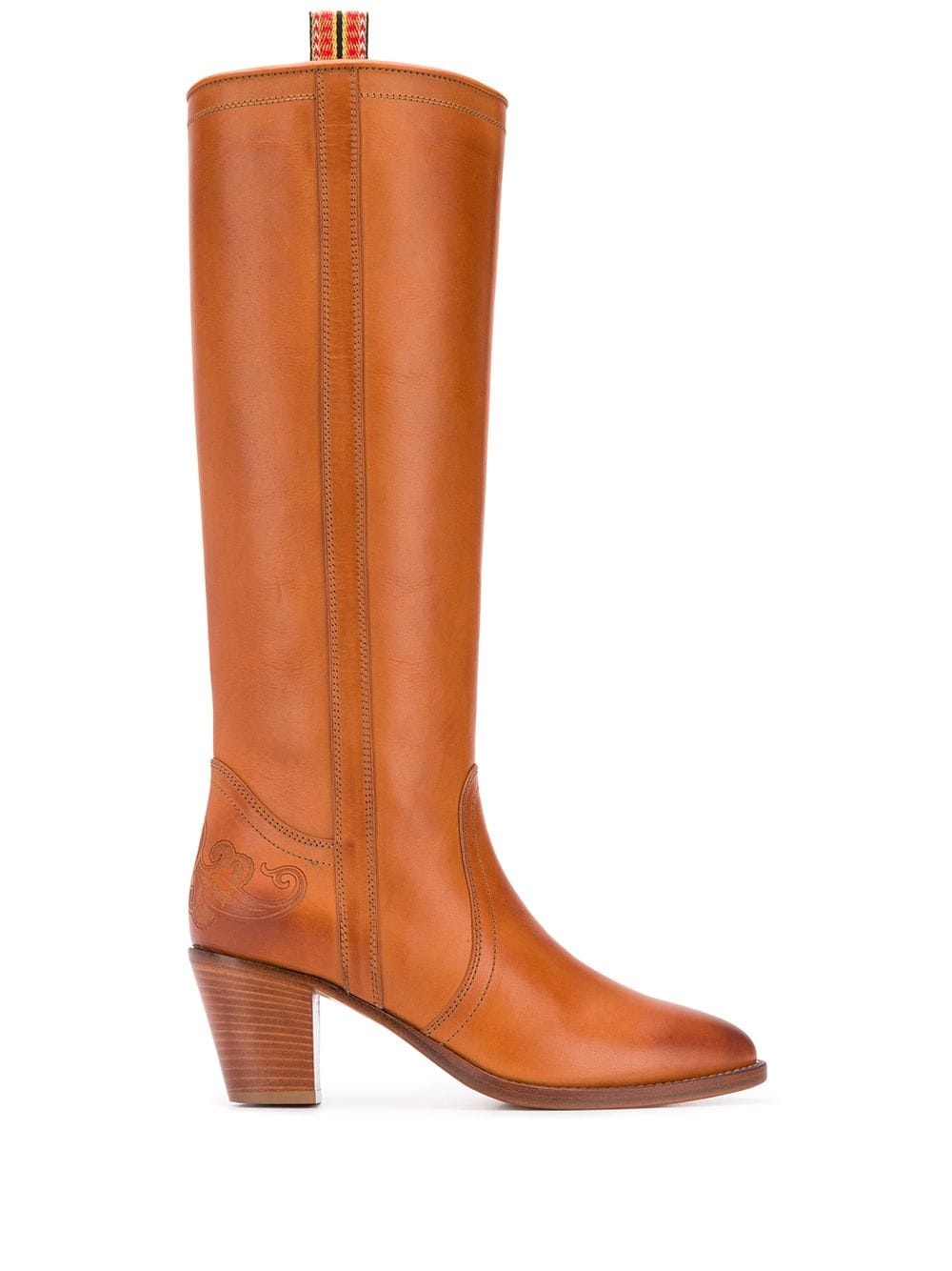 heeled knee-high riding boots - 1