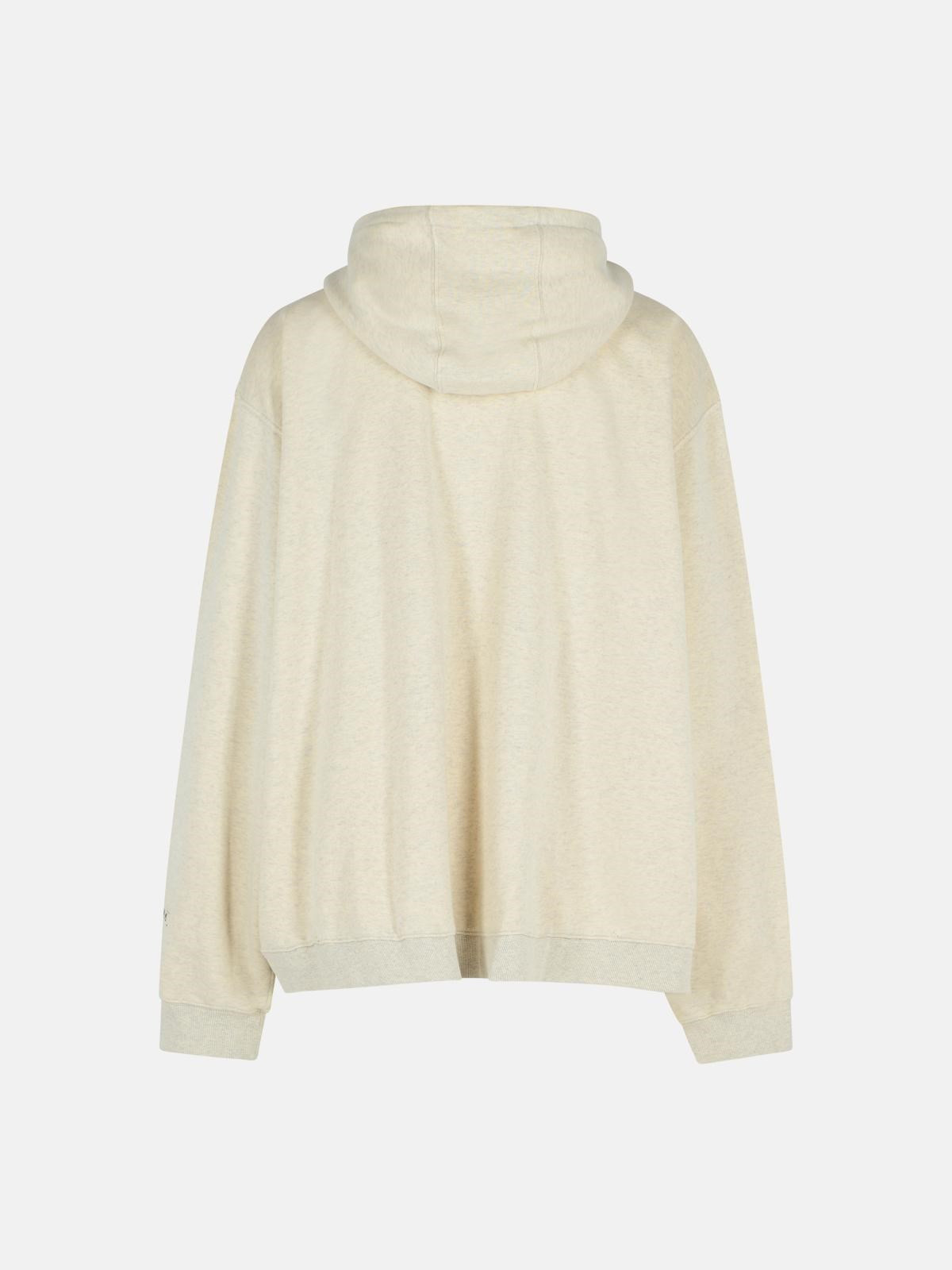 BEIGE COTTON SWEATSHIRT - 3