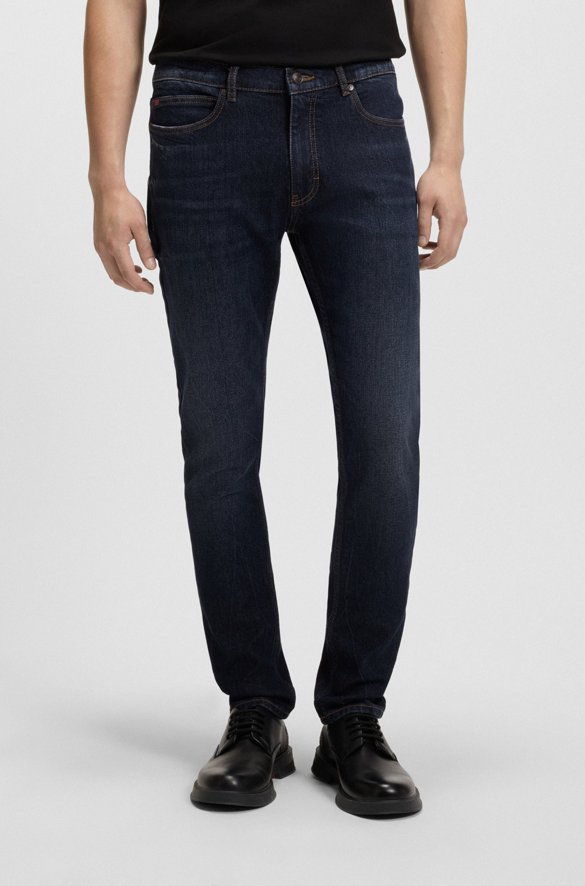 EXTRA-SLIM-FIT JEANS IN BLUE STRETCH DENIM - 2