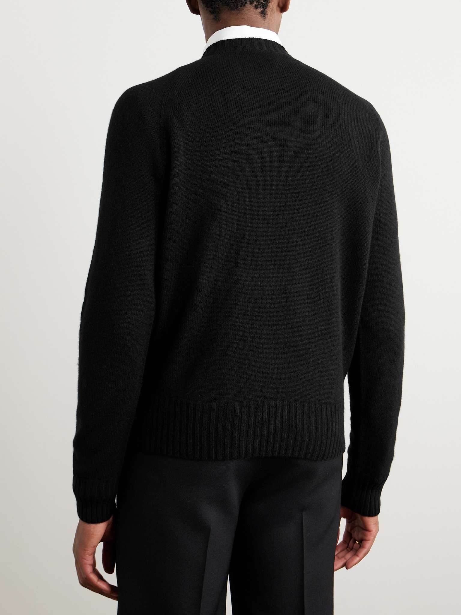 Logo-Embroidered Knitted Cashmere Sweater - 4