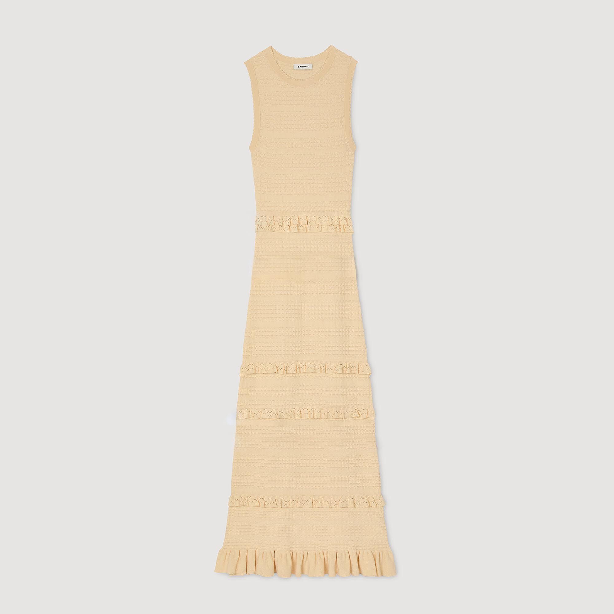 RUFFLED KNIT MAXI DRESS - 6