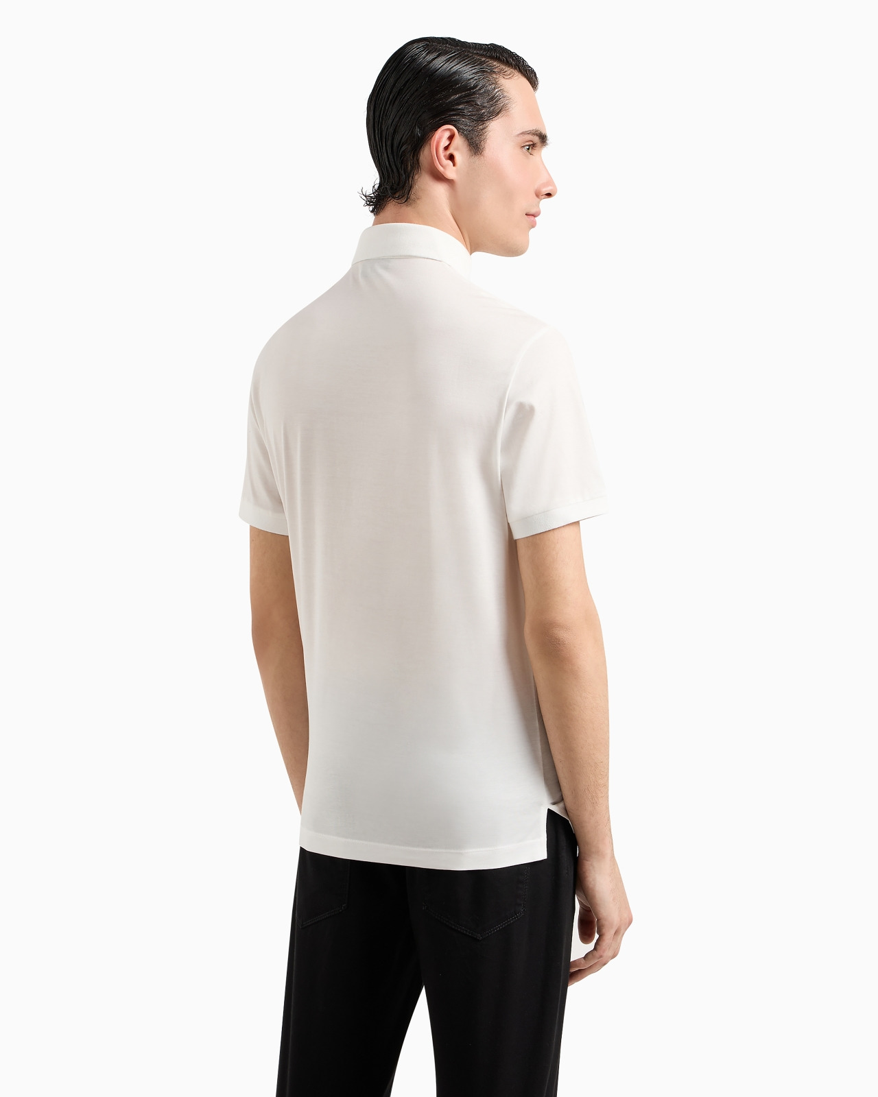 Lyocell-blend jersey polo shirt with ASV logo raised embroidery - 3