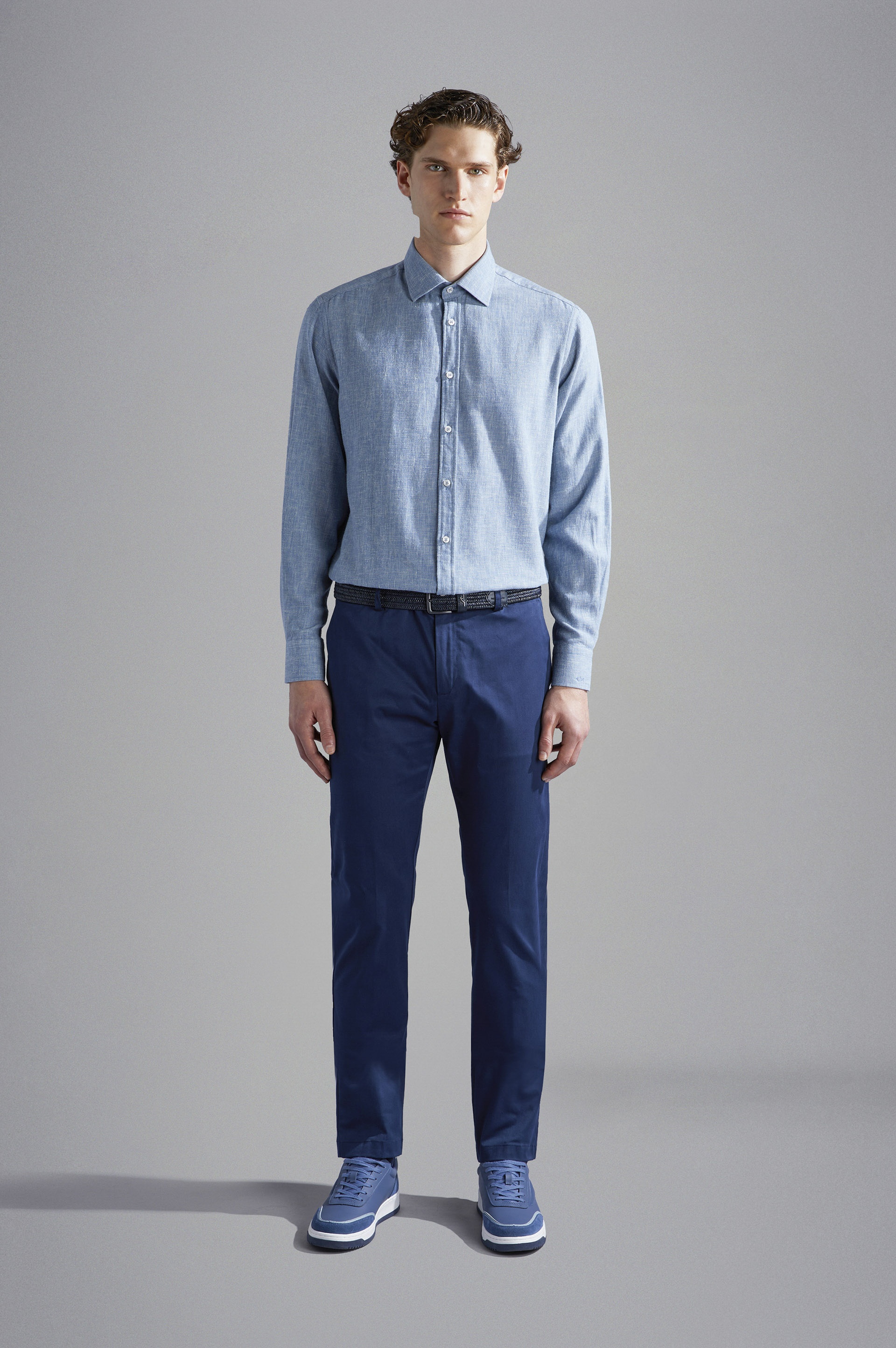 COTTON STRETCH CHINO TROUSERS - 2