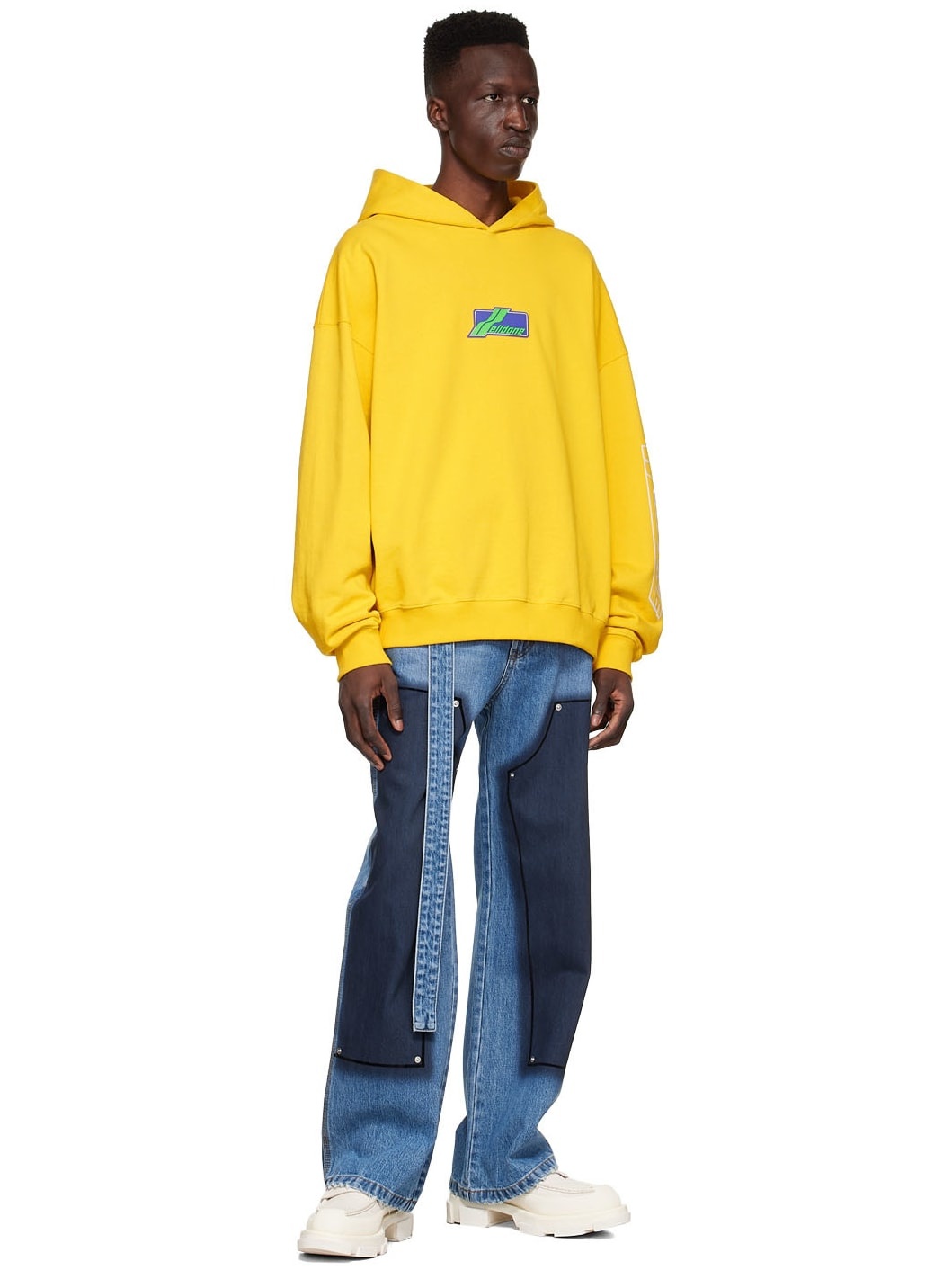 Yellow Cotton Hoodie - 4