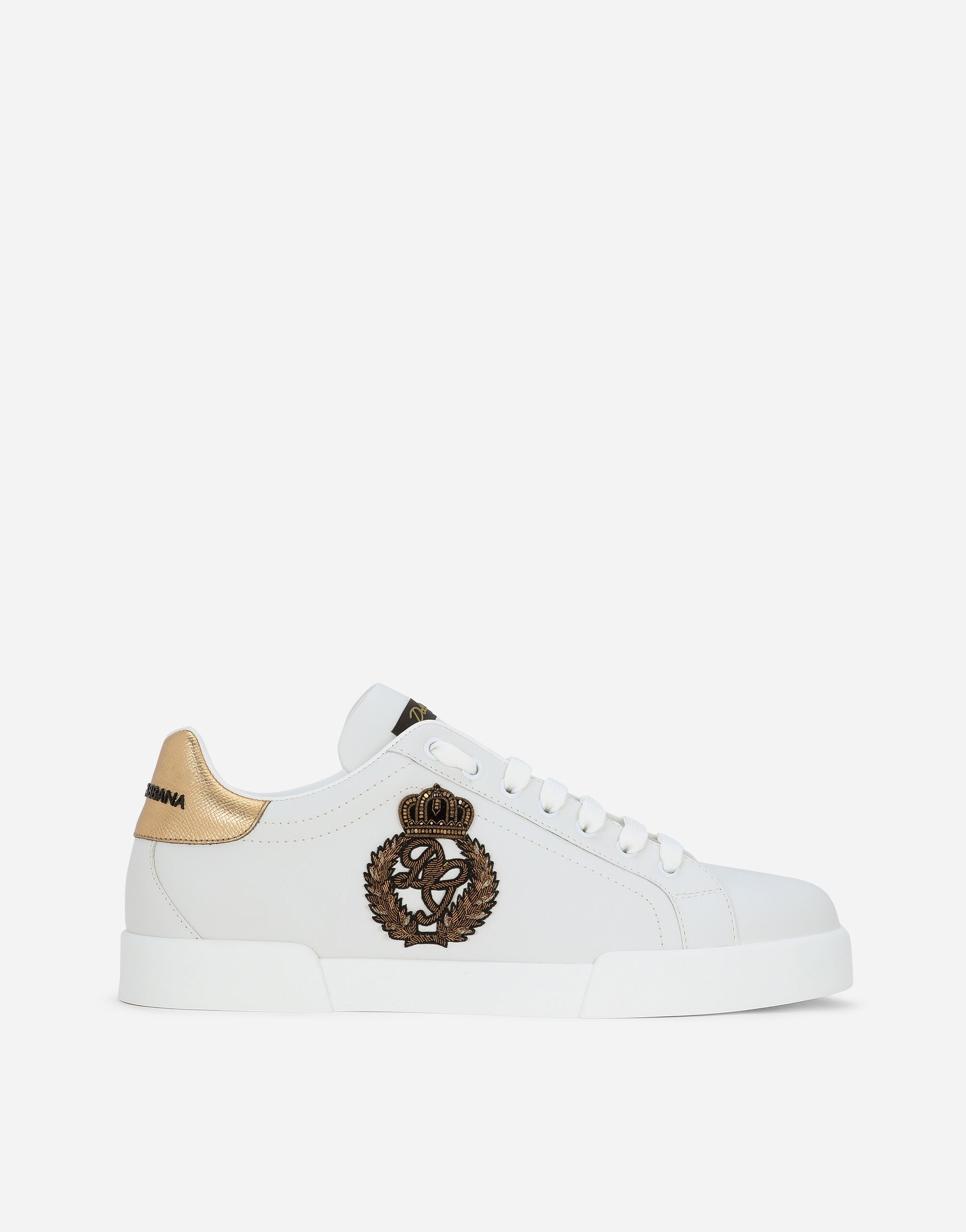 Calfskin nappa Portofino sneakers with crown patch - 1