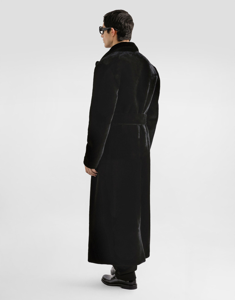 Single-breasted shearling coat 3