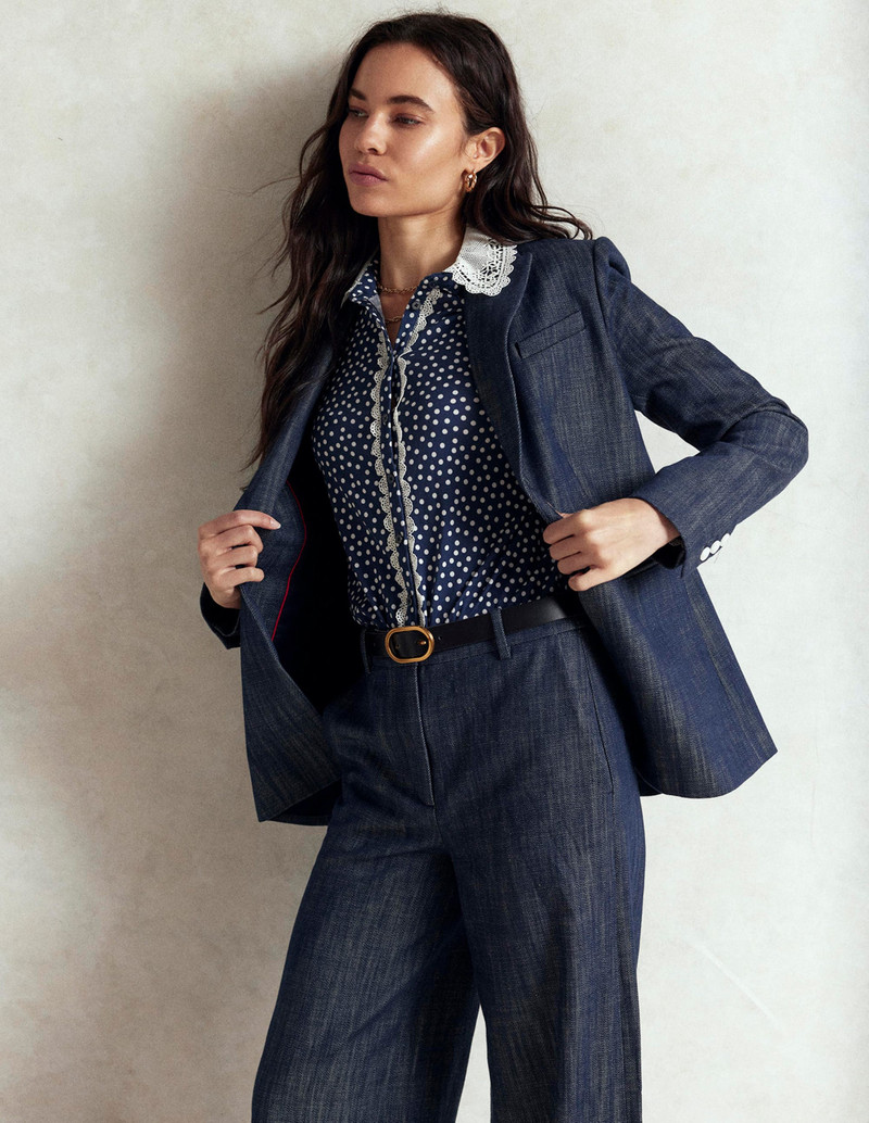 Woodbridge Twill Blazer-Navy, Indigo 9