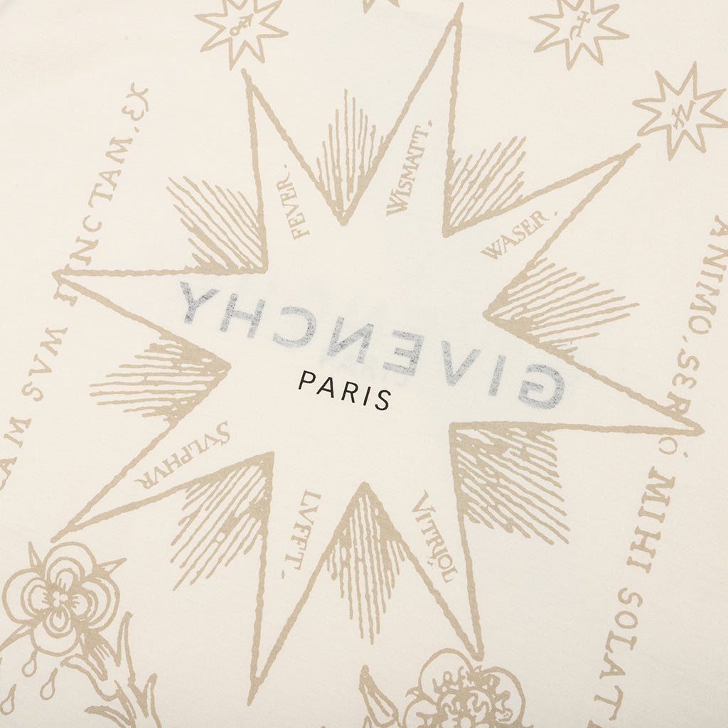 REVERSE COTTON WITH TAROT PRINT T-SHIRT - IVORY - 4