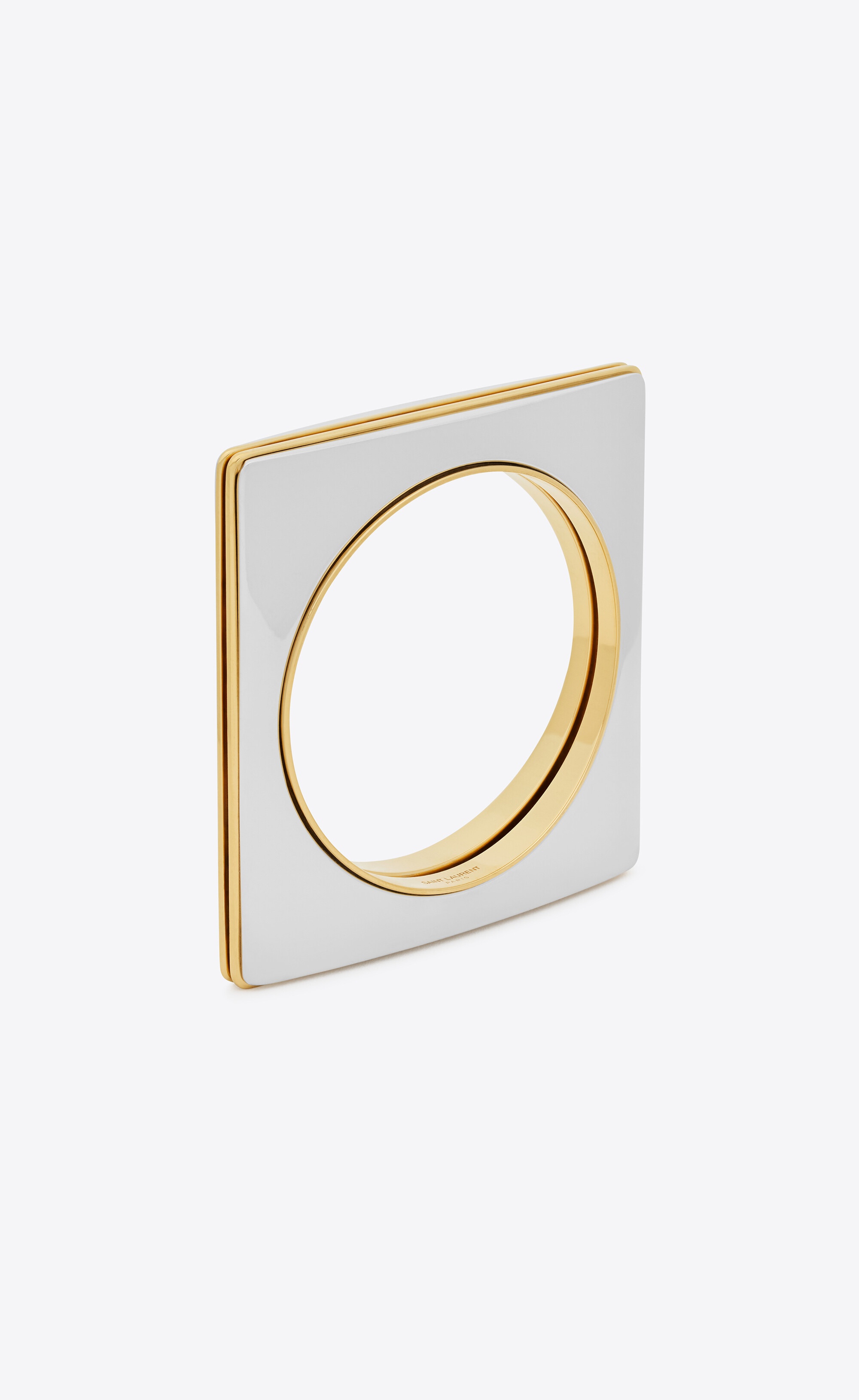 split square bangle in metal - 1