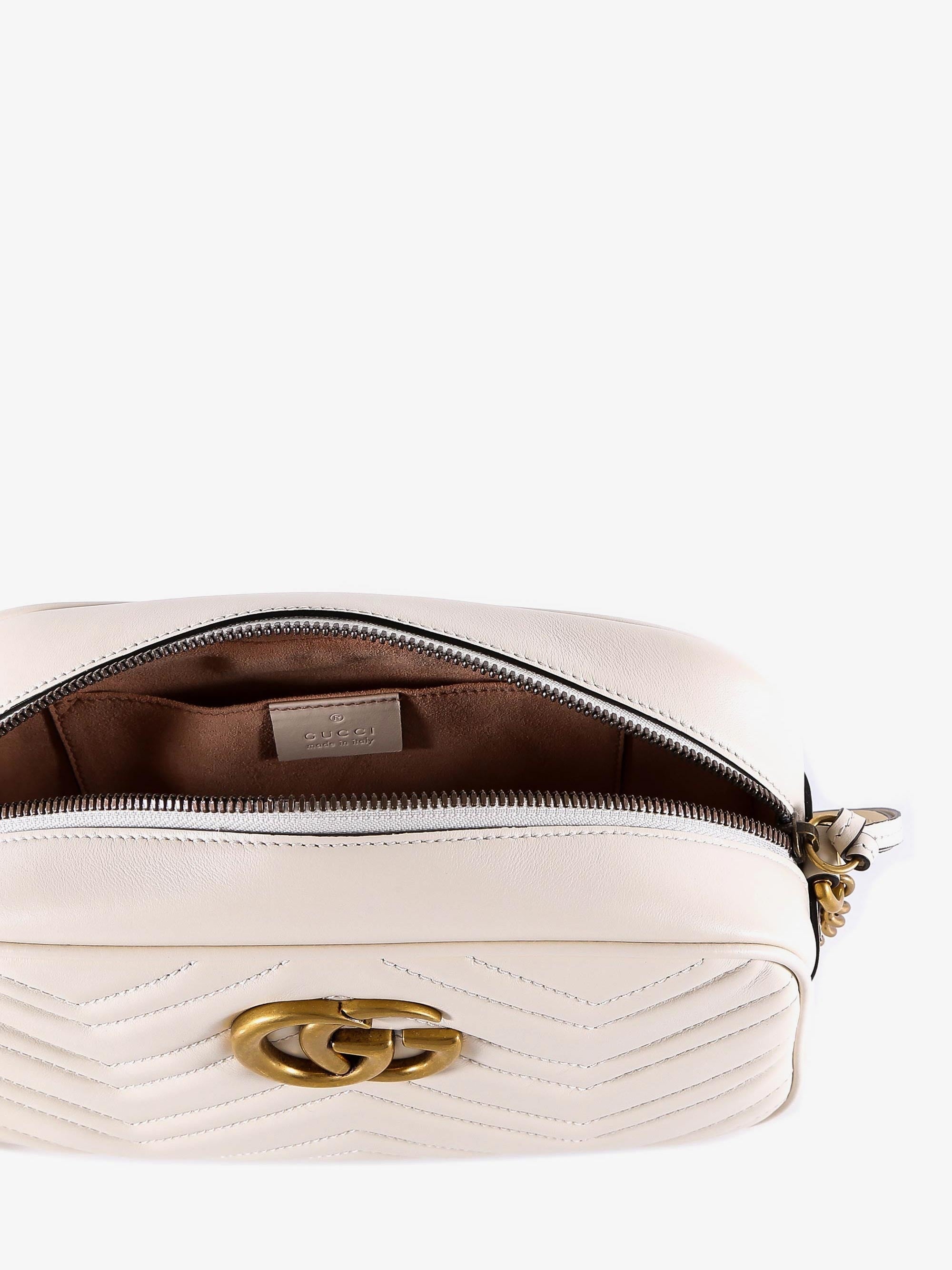 Gucci Woman Gg Marmont Woman White Shoulder Bags - 4