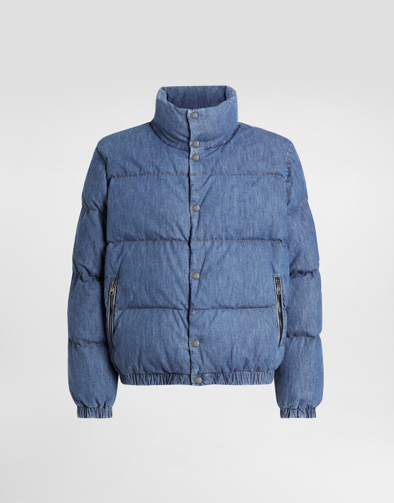 Cotton denim padded jacket 1